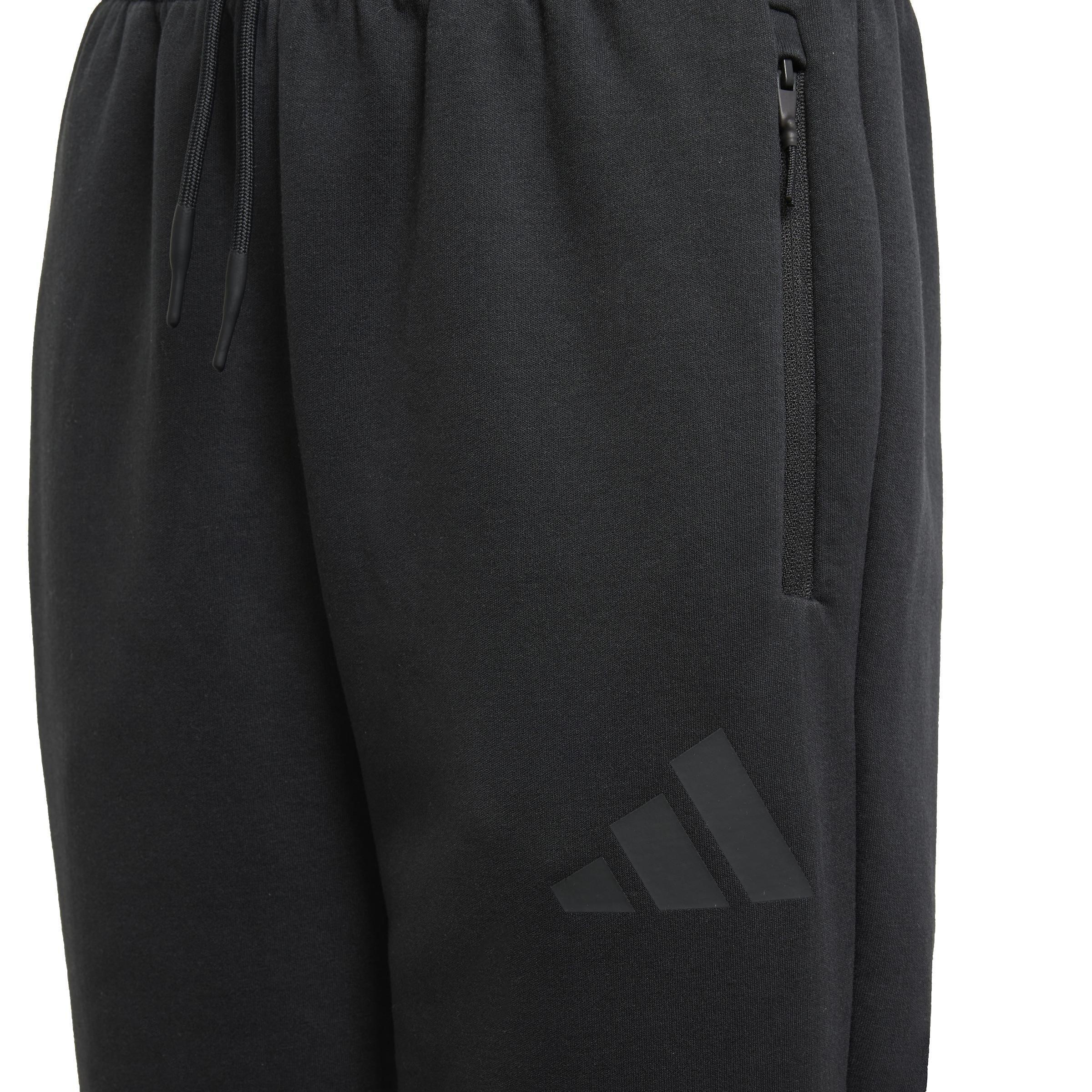 Unisex Kids adidas Z.N.E. Tapered-Leg Tracksuit Bottoms, Black, A701_ONE, large image number 7