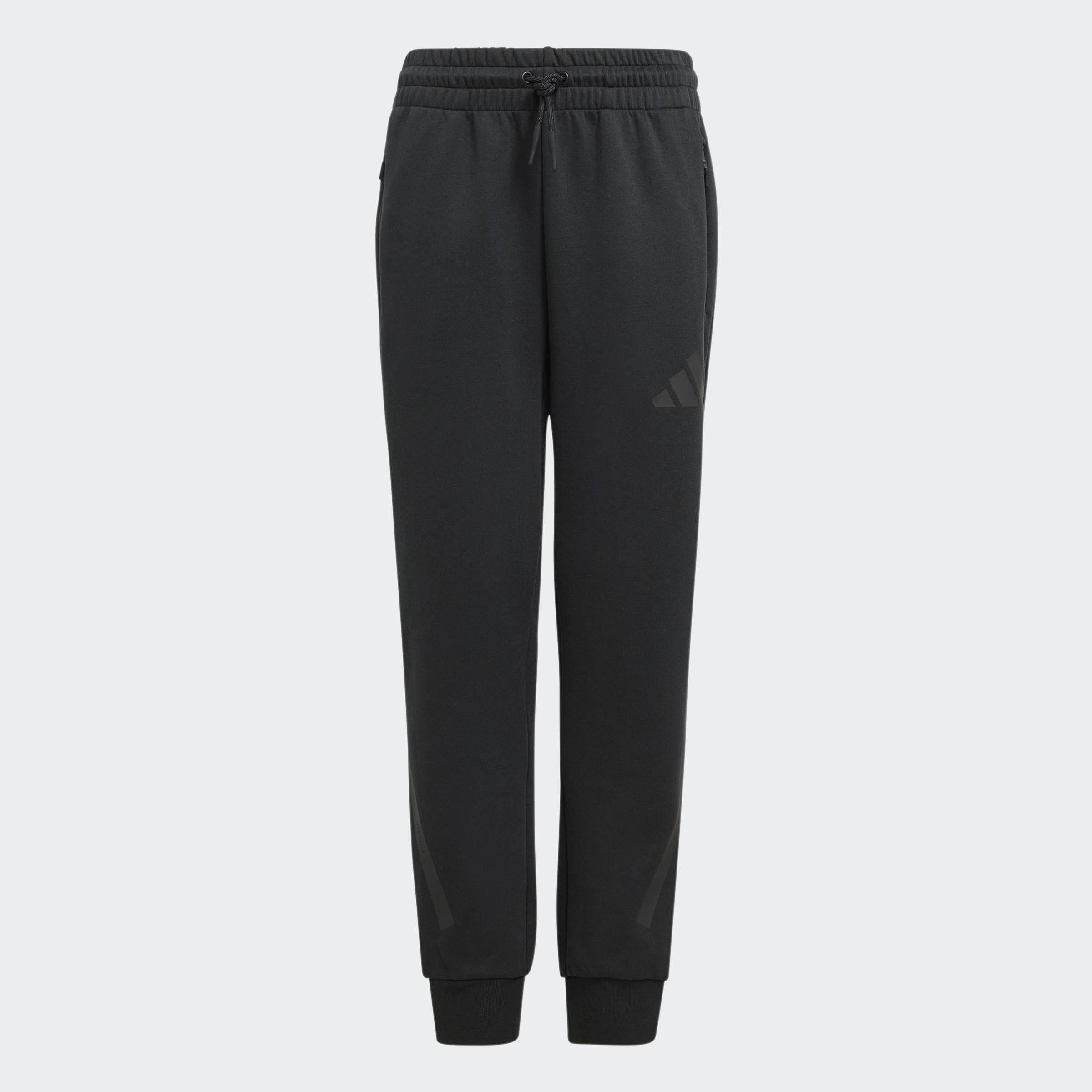 Unisex Kids adidas Z.N.E. Tapered-Leg Tracksuit Bottoms, Black, A701_ONE, large image number 8