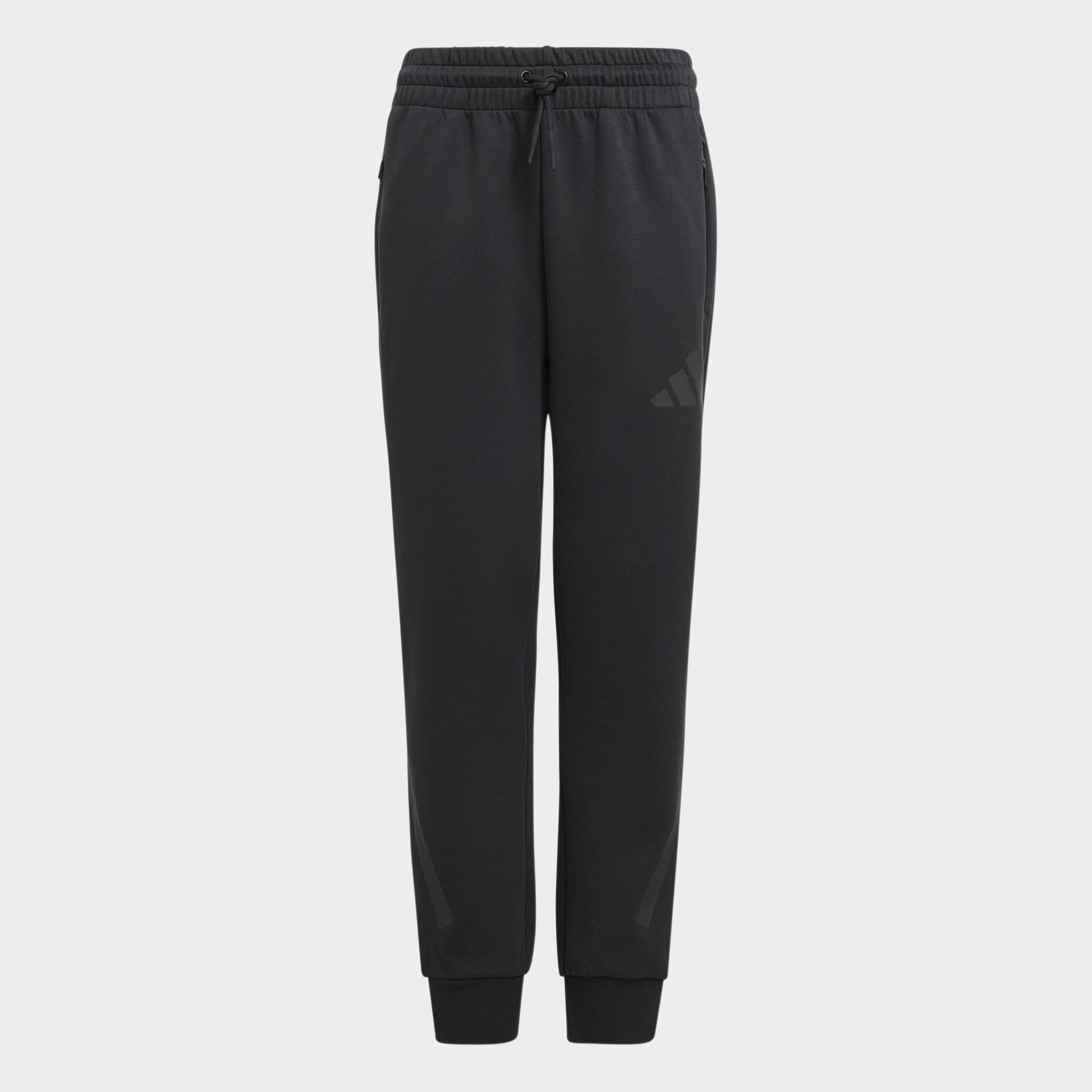 Unisex Kids adidas Z.N.E. Tapered-Leg Tracksuit Bottoms, Black, A701_ONE, large image number 9