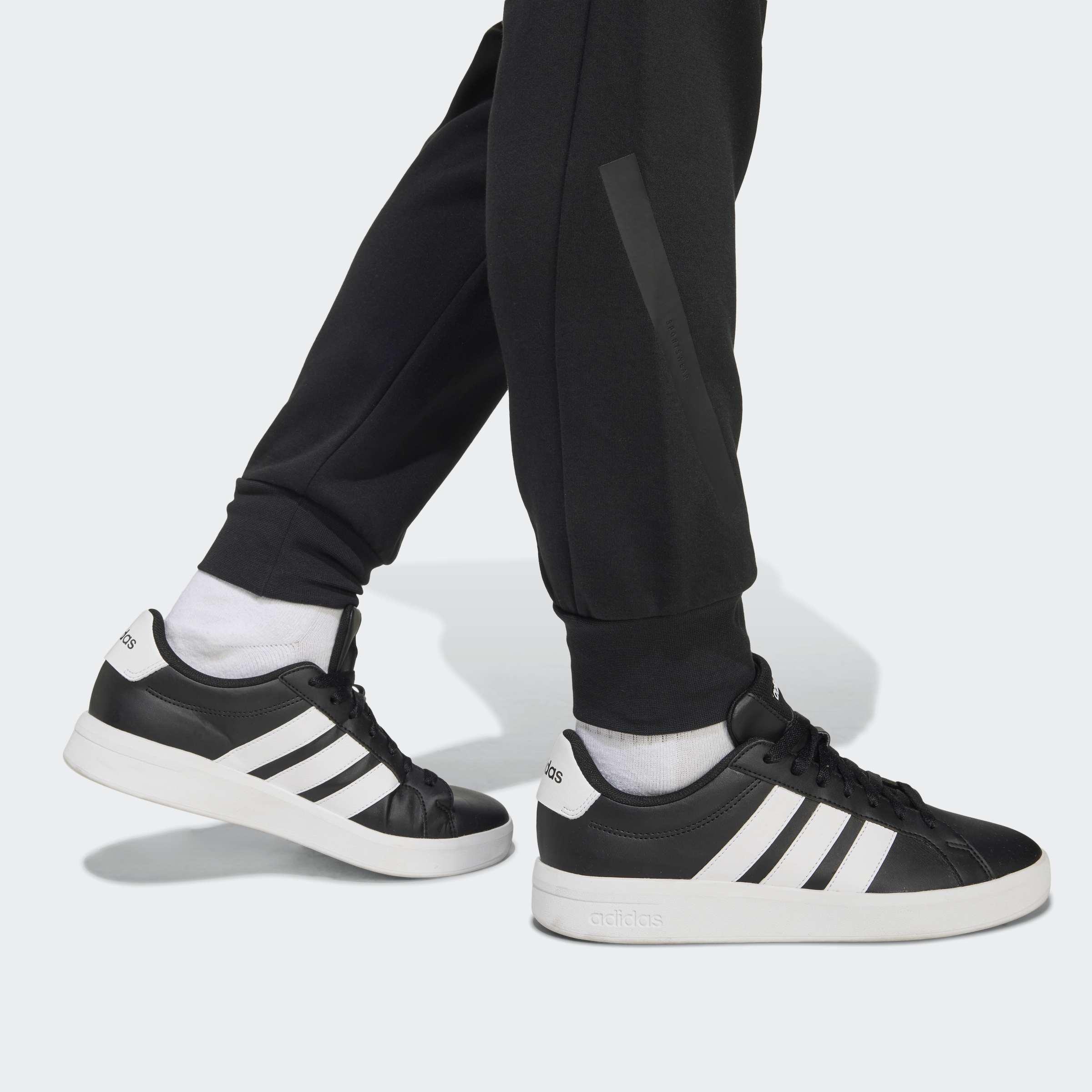 Unisex Kids adidas Z.N.E. Tapered-Leg Tracksuit Bottoms, Black, A701_ONE, large image number 13
