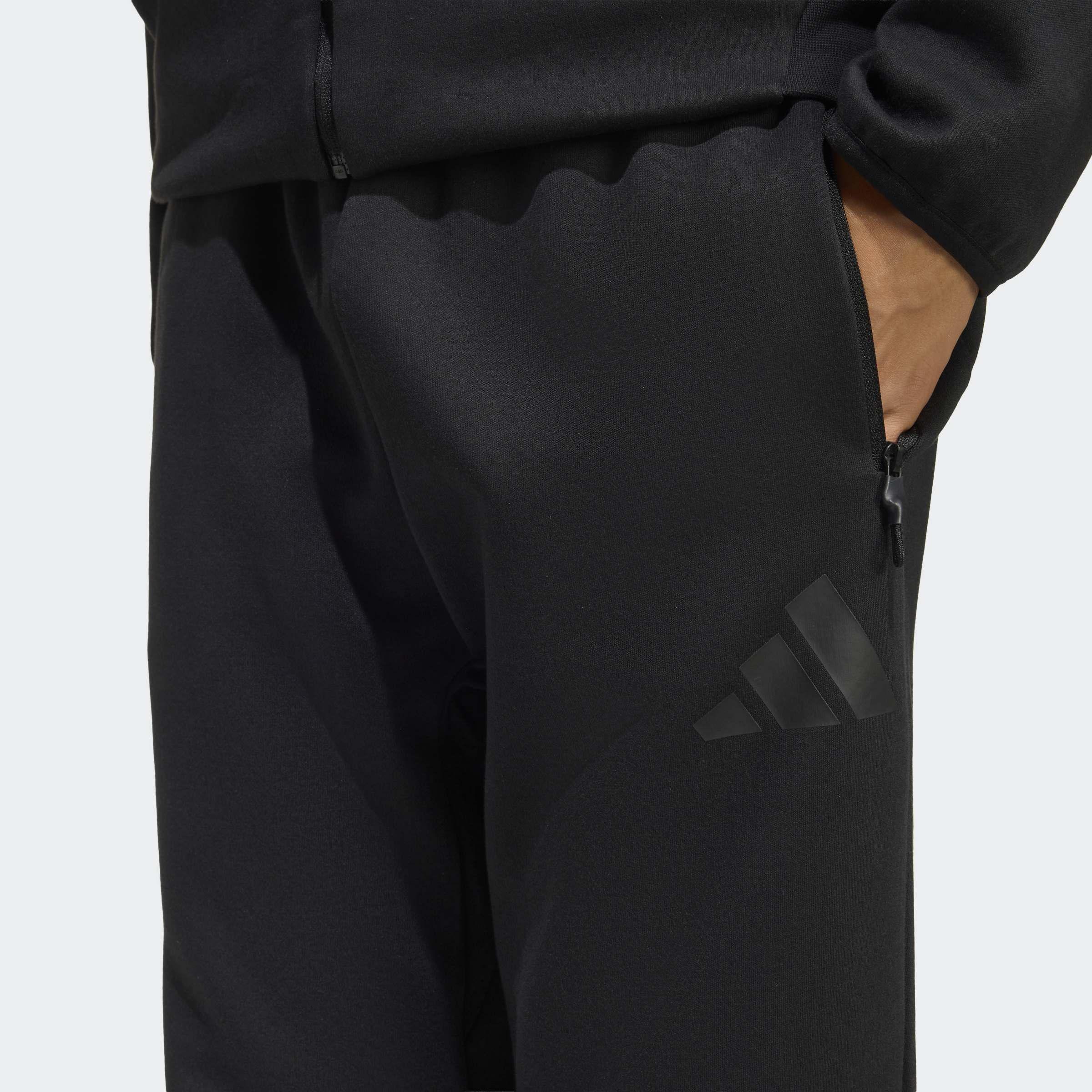Unisex Kids adidas Z.N.E. Tapered-Leg Tracksuit Bottoms, Black, A701_ONE, large image number 14