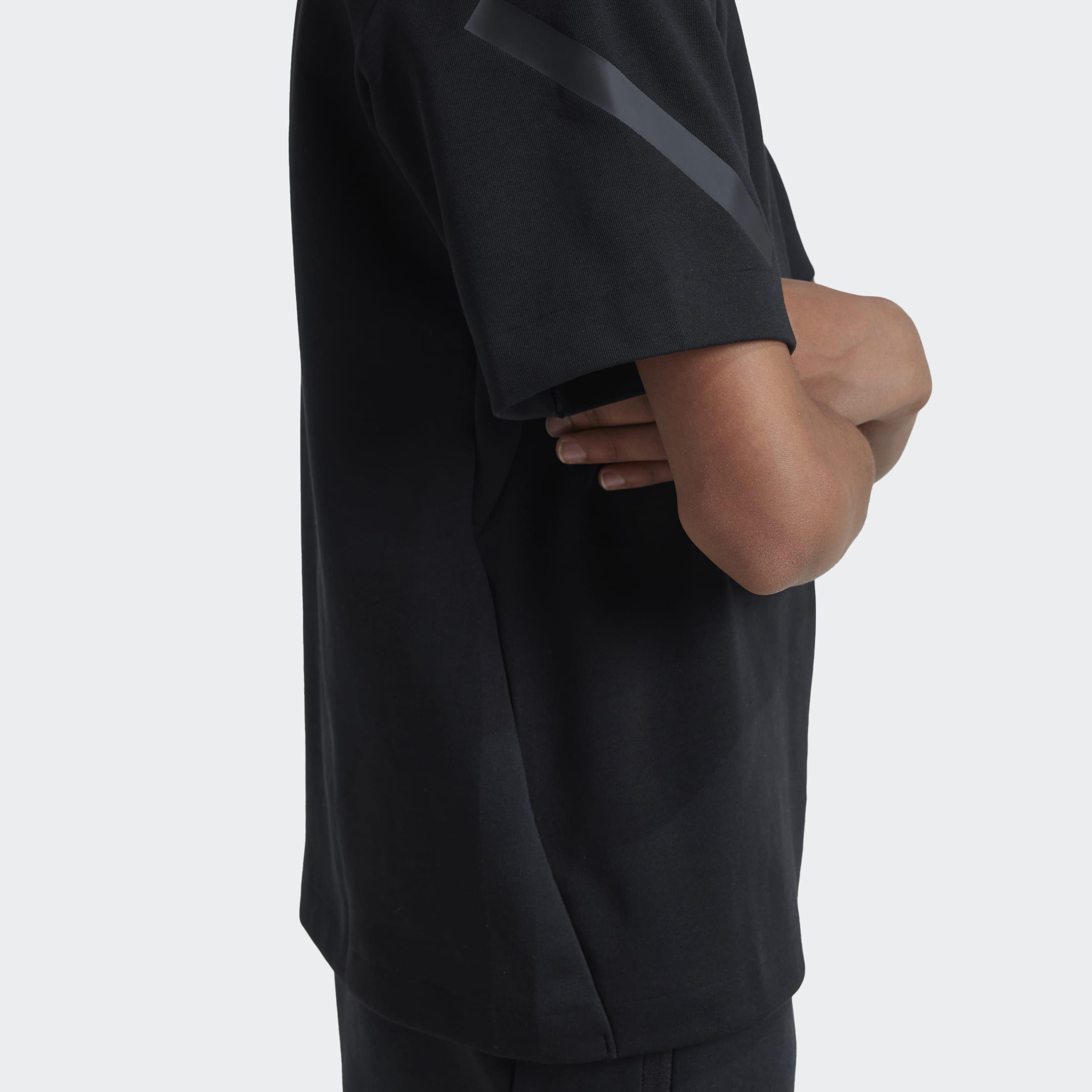 Kids Unisex Adidas Z.N.E. T-Shirt, Black, A701_ONE, large image number 3