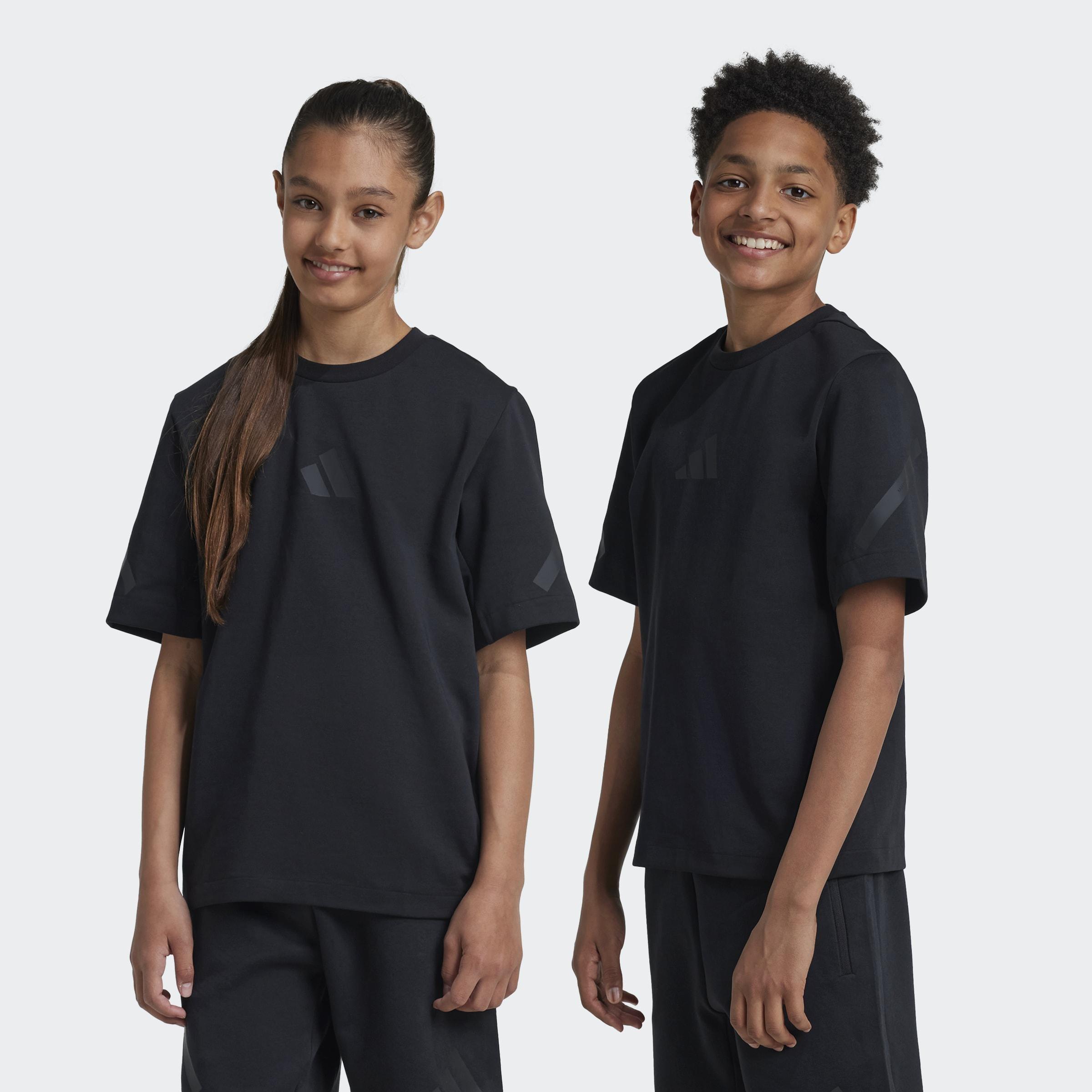 Kids Unisex Adidas Z.N.E. T-Shirt, Black, A701_ONE, large image number 4