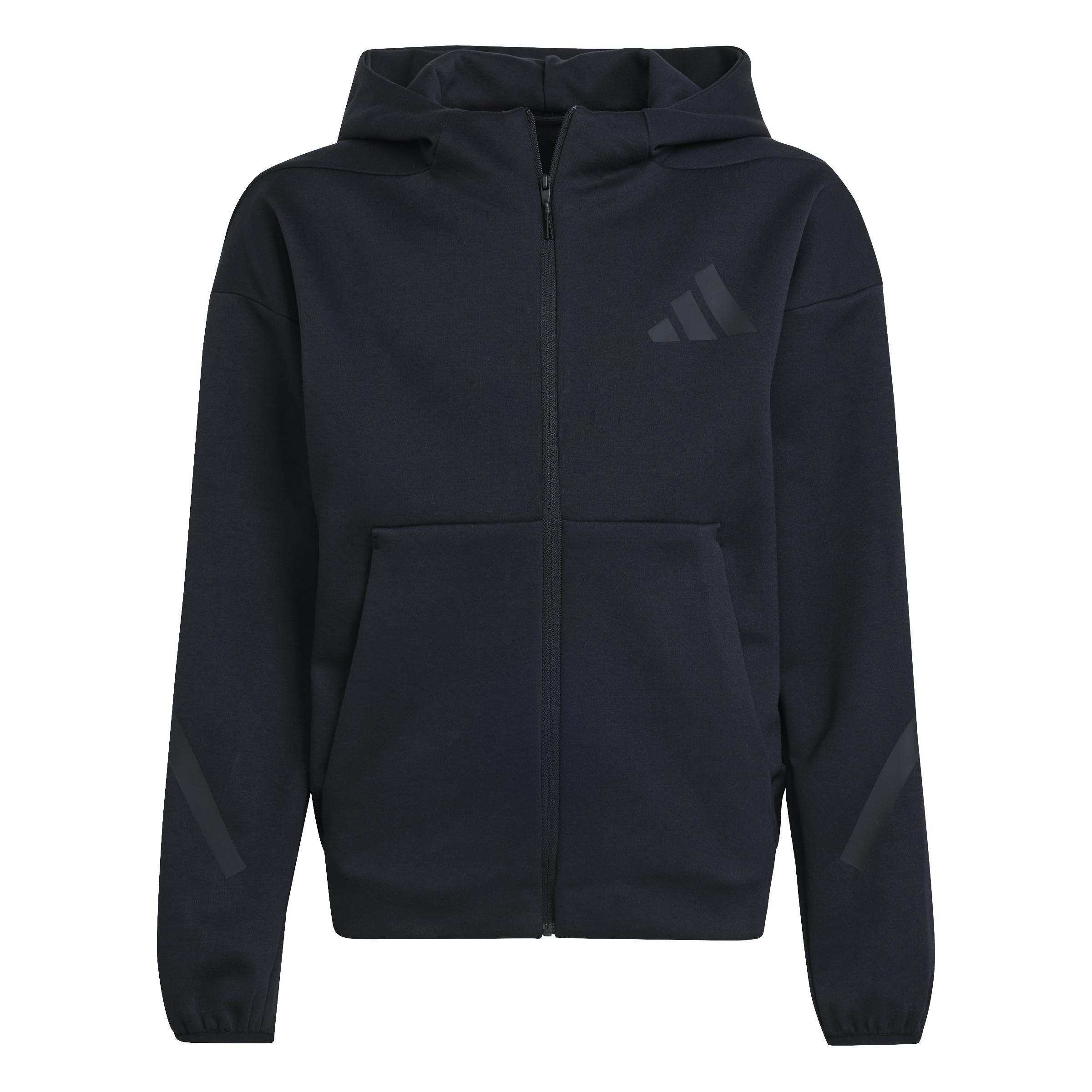 Unisex Kids adidas Z.N.E. Full-Zip Hooded Track Jacket, Black, , large image number 1