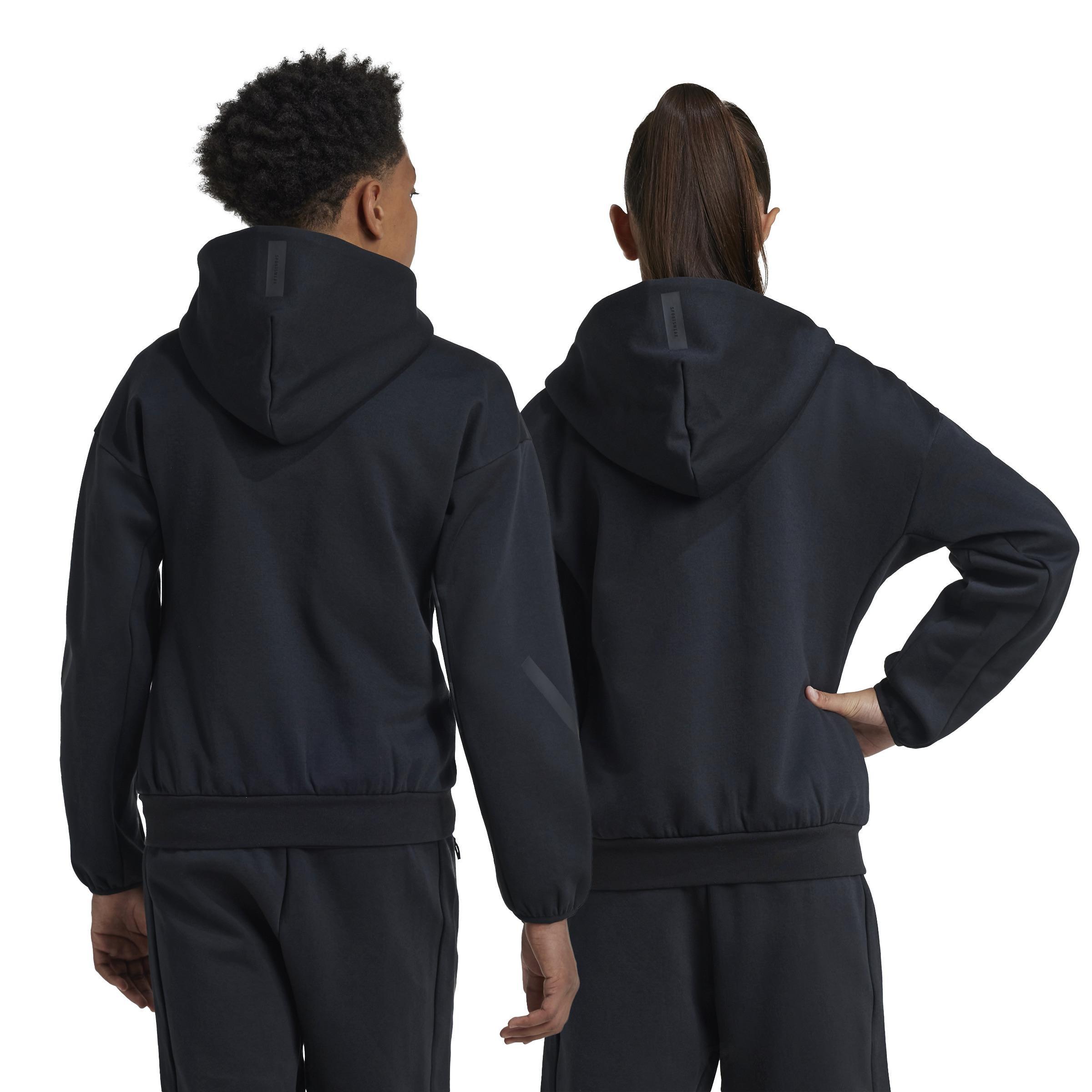 Unisex Kids adidas Z.N.E. Full-Zip Hooded Track Jacket, Black, , large image number 2