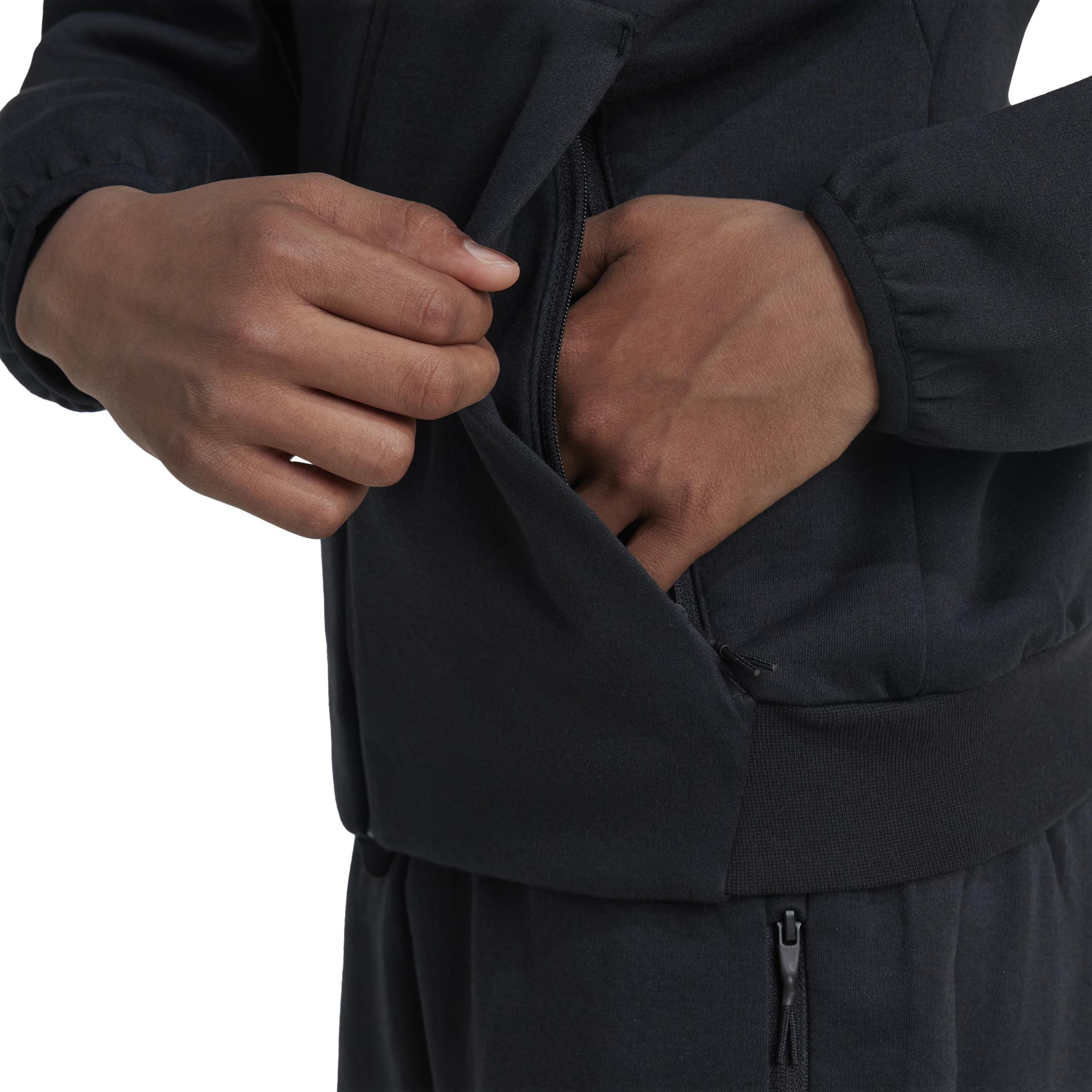 Unisex Kids adidas Z.N.E. Full-Zip Hooded Track Jacket, Black, A701_ONE, large image number 3