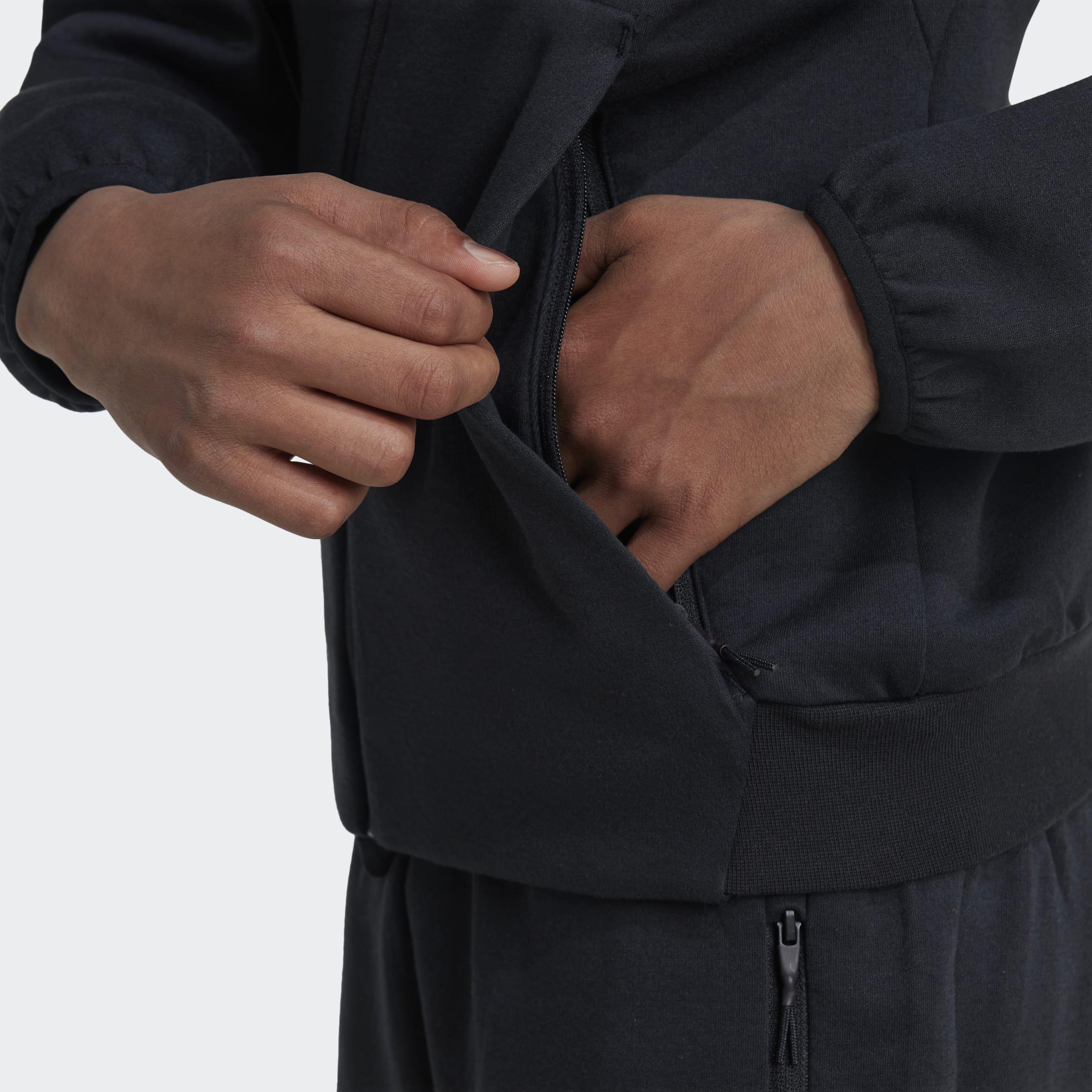Unisex Kids adidas Z.N.E. Full-Zip Hooded Track Jacket, Black, A701_ONE, large image number 7