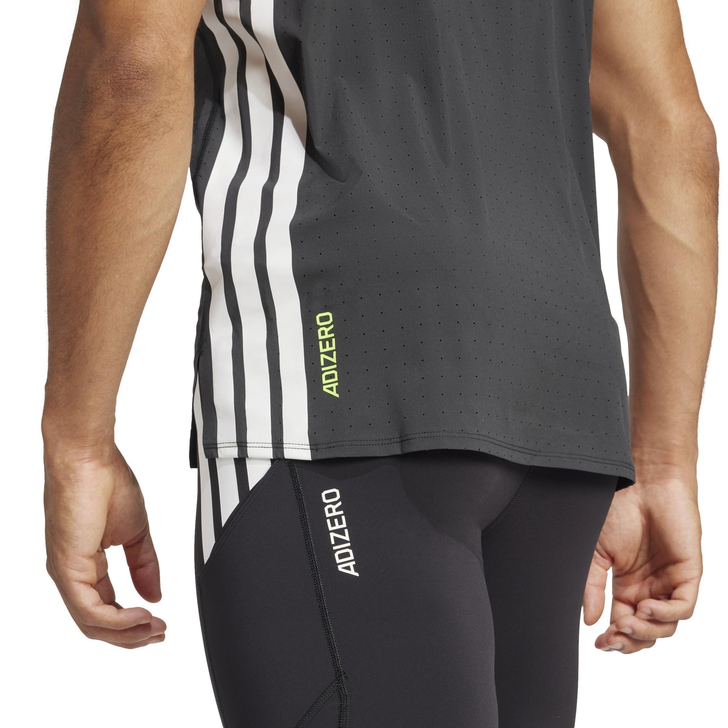 Adizero Running T-Shirt, Black, A701_ONE, large image number 2