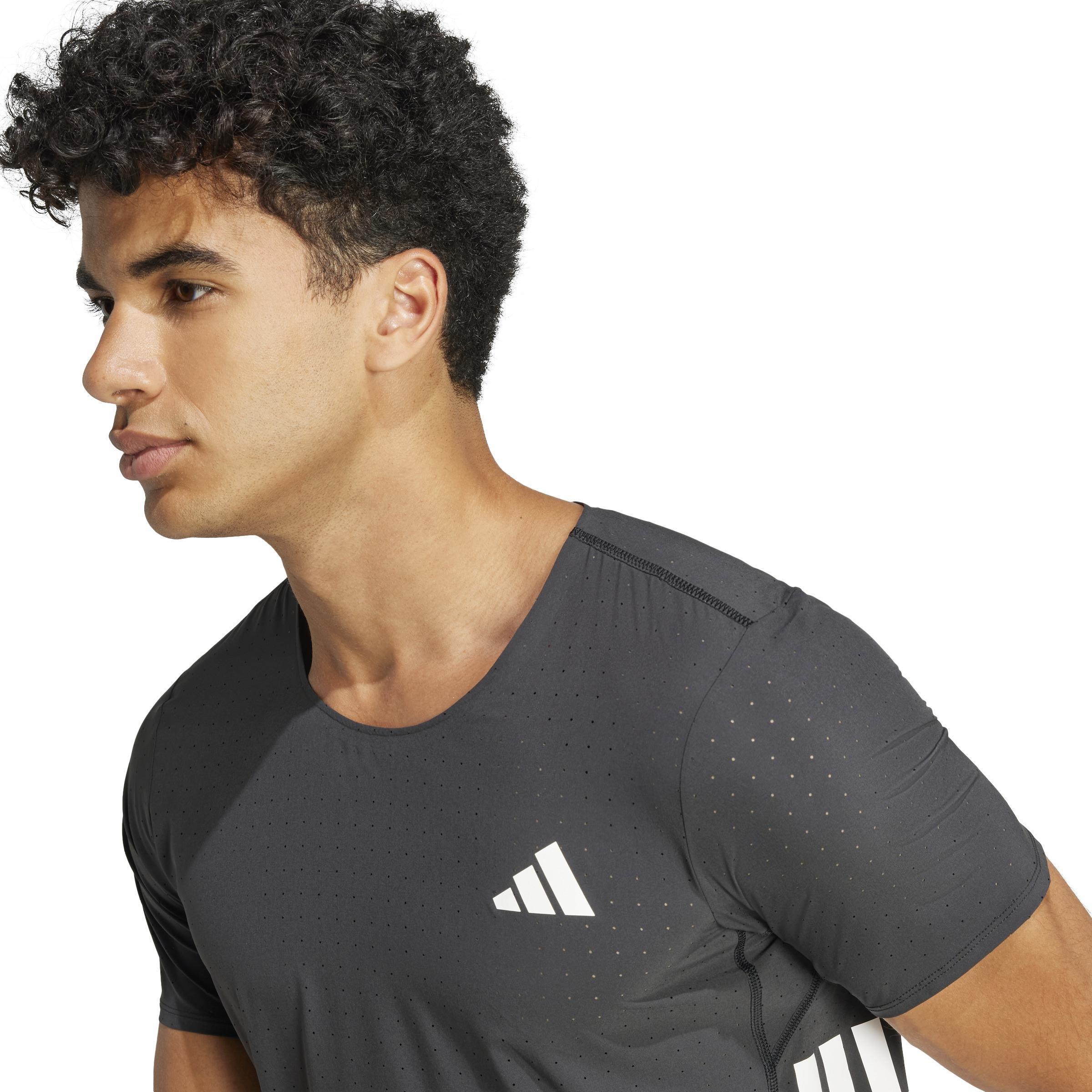 Adizero Running T-Shirt, Black, A701_ONE, large image number 3