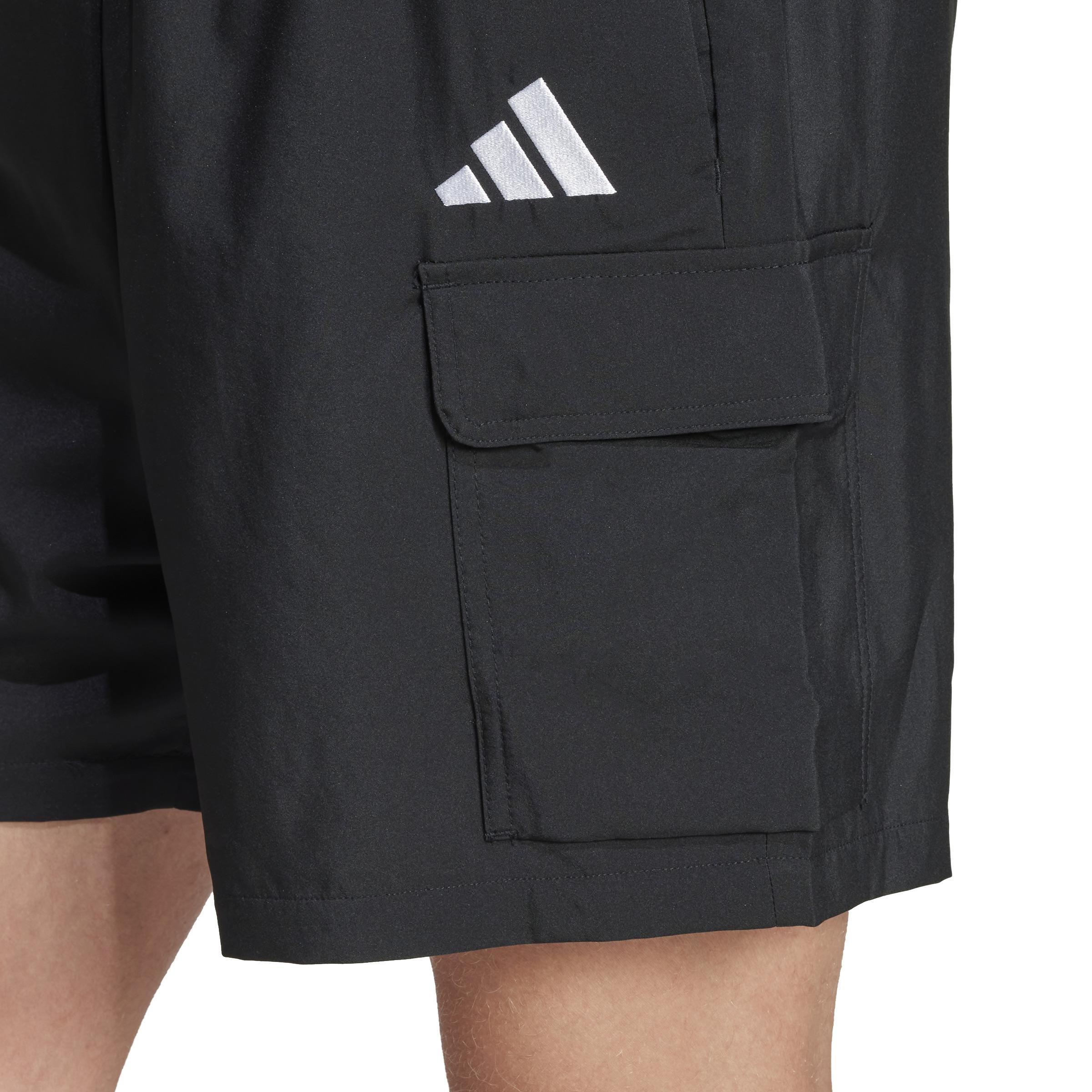 Essentials Small Logo Cargo Chelsea Shorts, Black, , large image number 4
