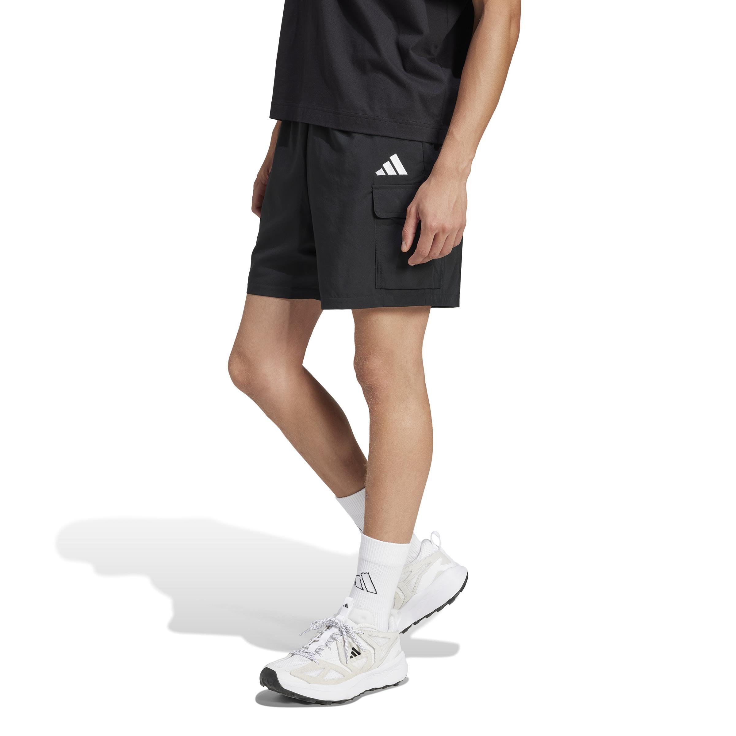 Essentials Small Logo Cargo Chelsea Shorts, Black, , large image number 8