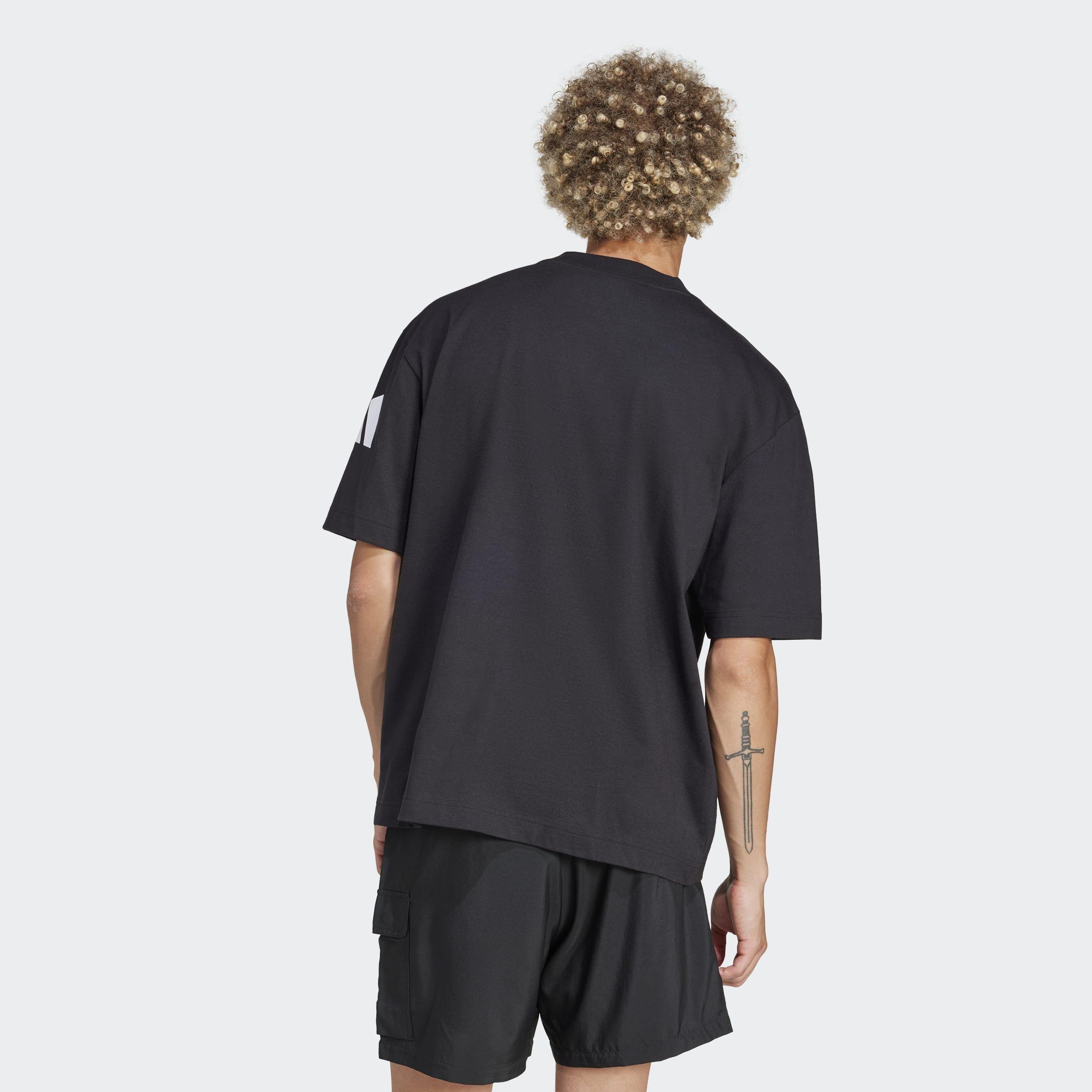 Essentials Loose Fit 3 Bar Logo T-Shirt, Black, A701_ONE, large image number 1