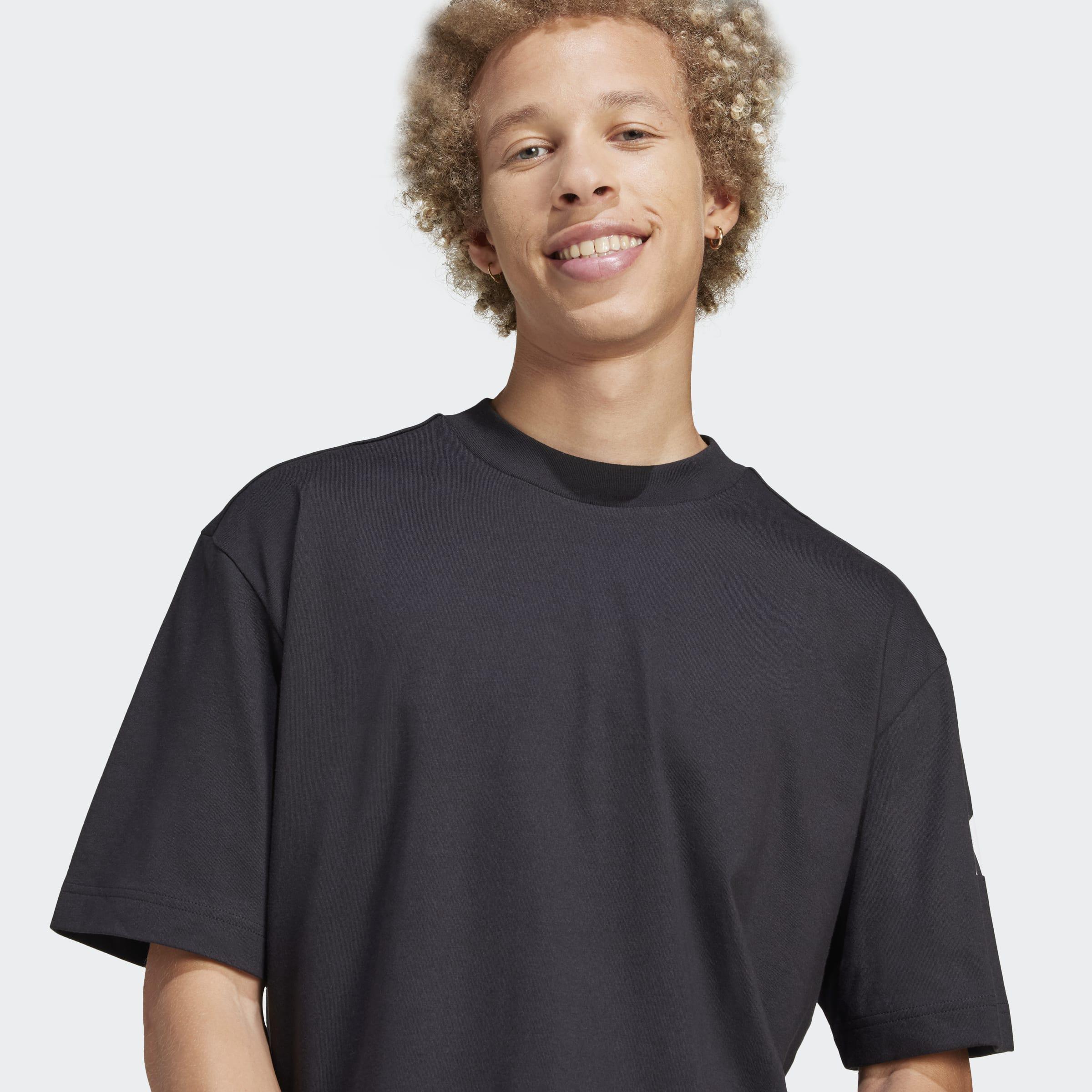 Essentials Loose Fit 3 Bar Logo T-Shirt, Black, A701_ONE, large image number 2