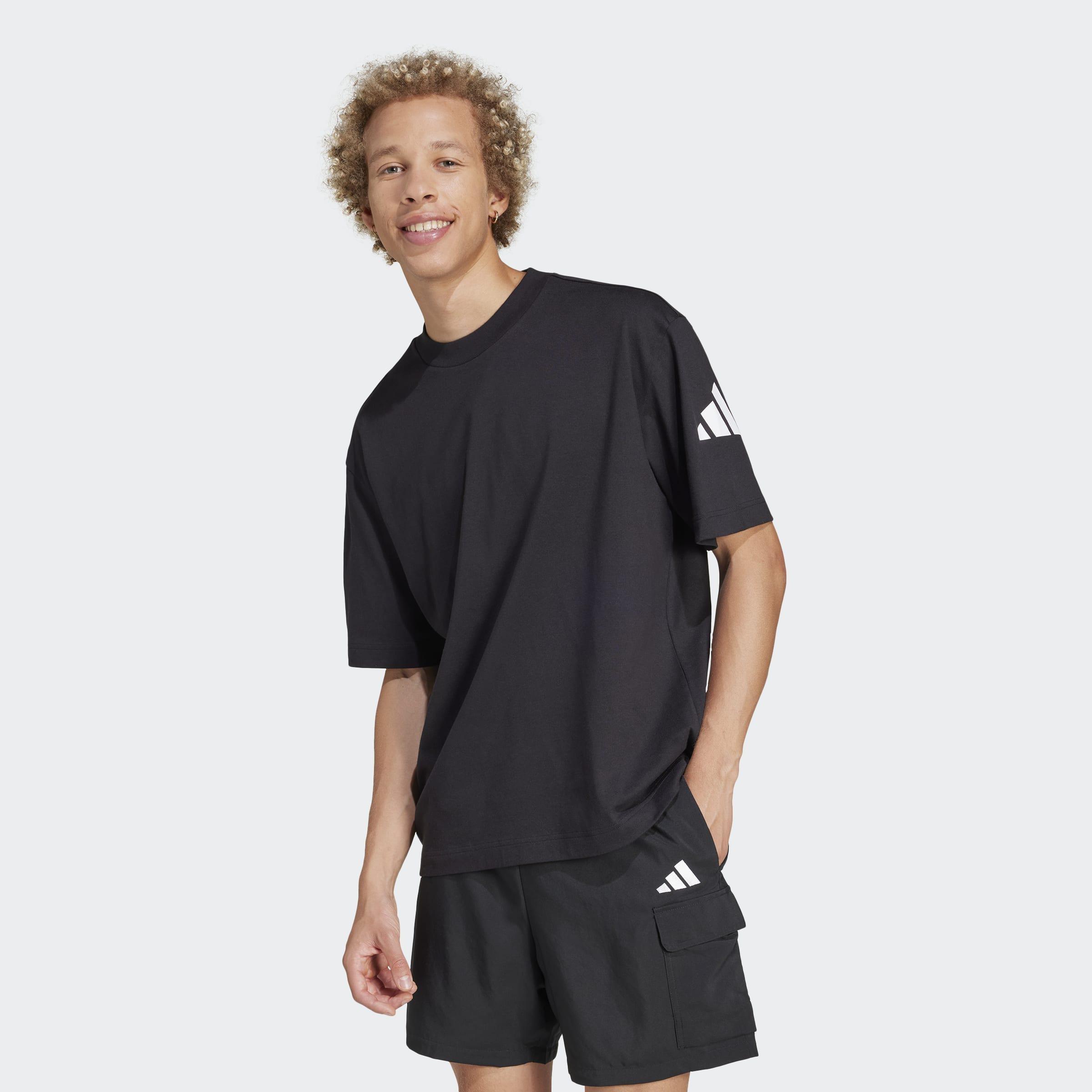Essentials Loose Fit 3 Bar Logo T-Shirt, Black, A701_ONE, large image number 4