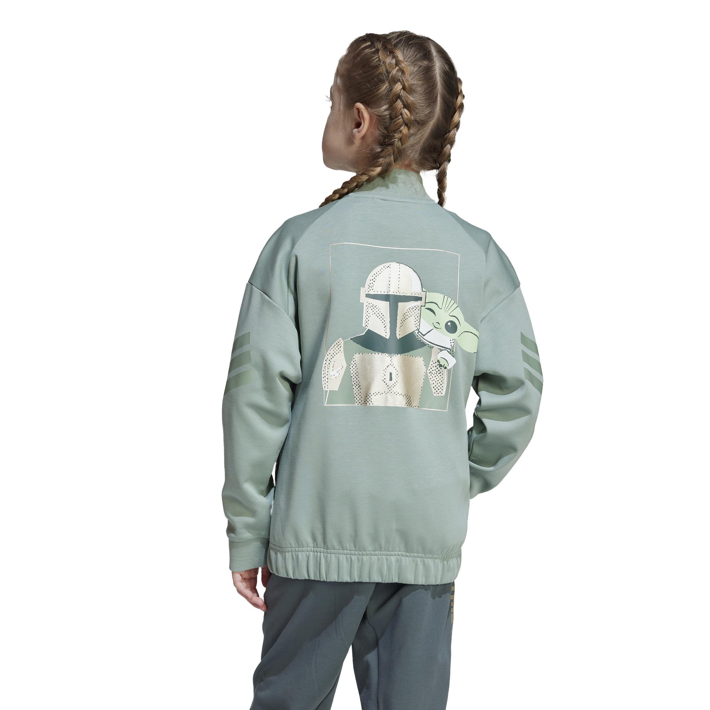 Unisex Kids Star Wars Mandalorian Track Top, Green, , large image number 2