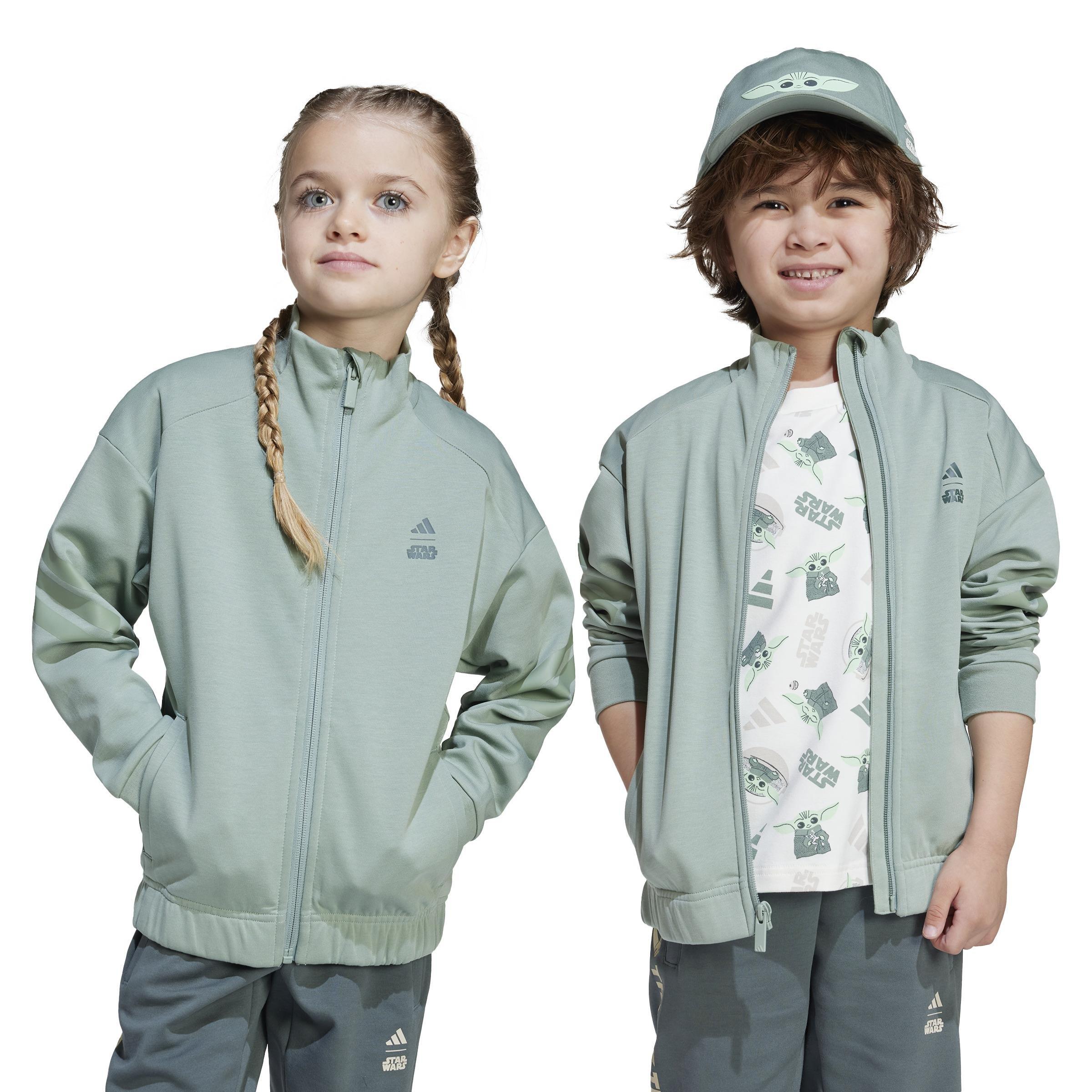 Unisex Kids Star Wars Mandalorian Track Top, Green, , large image number 7