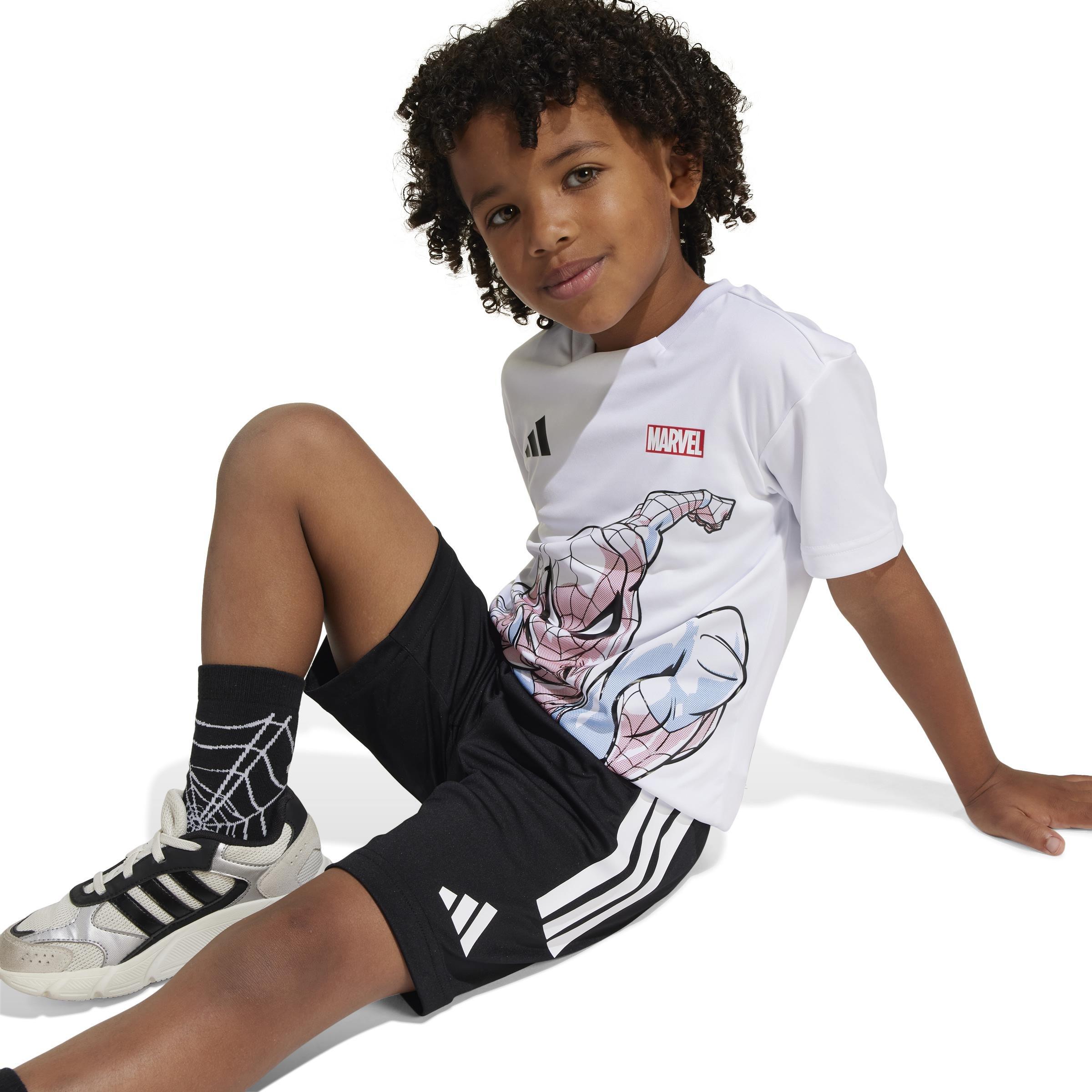 Unisex Kids adidas x Marvel Spider-Man Tee Set, White, , large image number 3