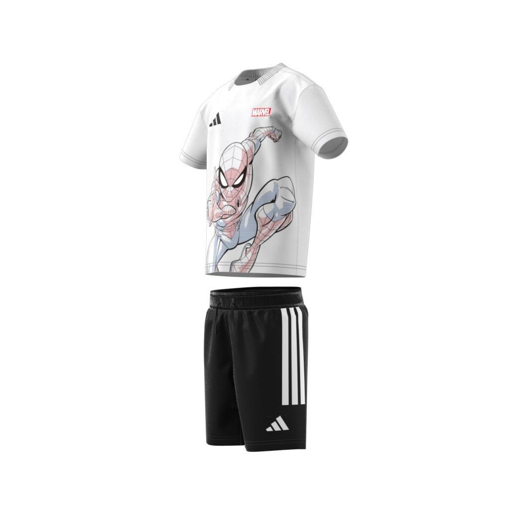 Unisex Kids adidas x Marvel Spider-Man Tee Set, White, , large image number 10