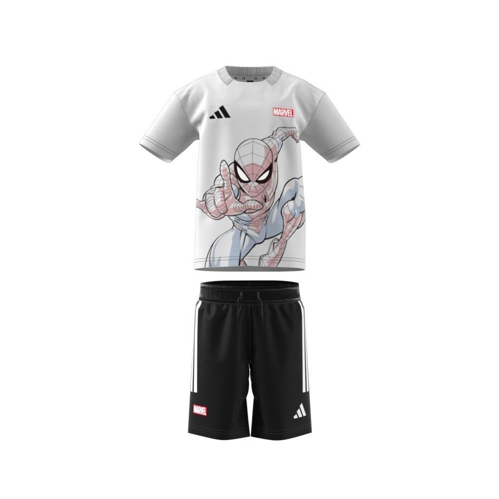 Unisex adidas x Marvel Spider-Man Tee Set Kids, White, A701_ONE, large image number 13