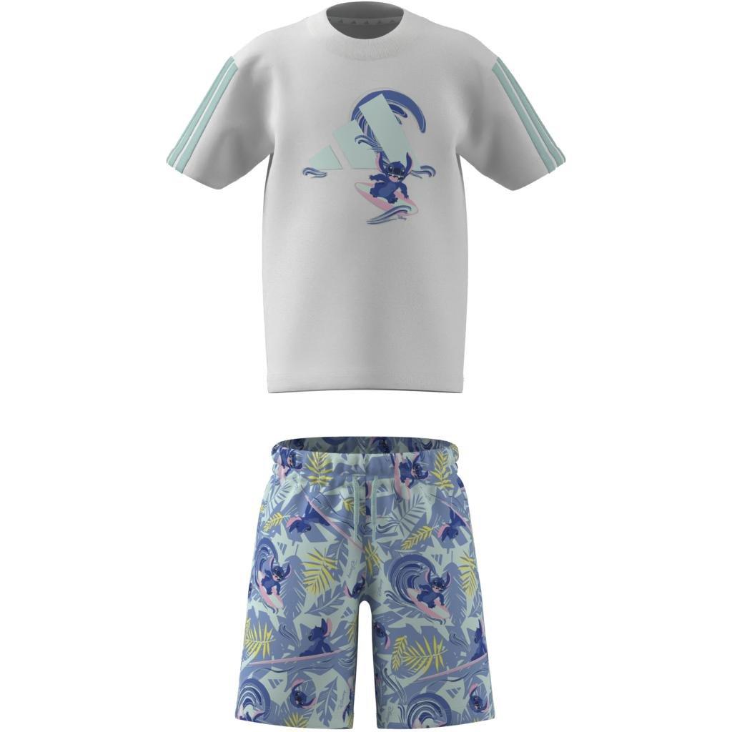 Unisex Kids adidas Disney Lilo & Stitch T-shirt Set, White, , large image number 7