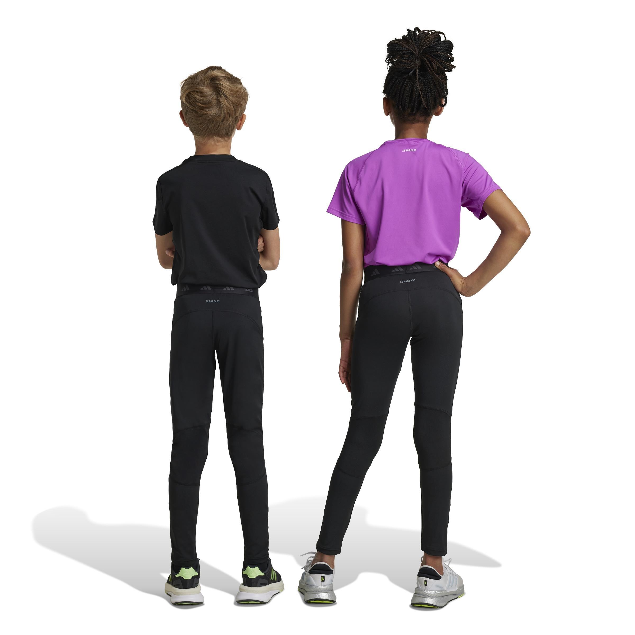 Unisex Kids TECHFIT Tights, Black, , large image number 3