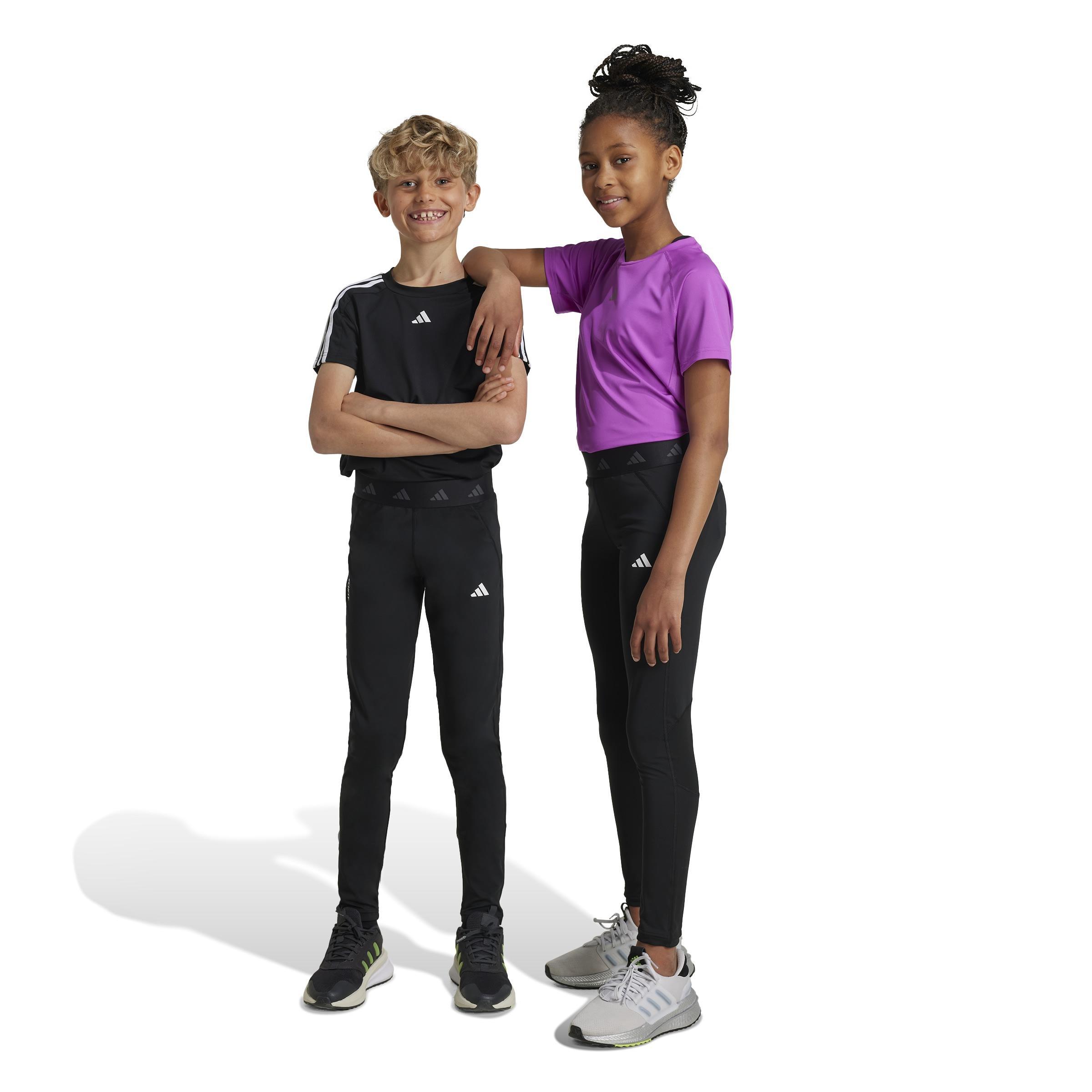 Unisex Kids TECHFIT Tights, Black, , large image number 7