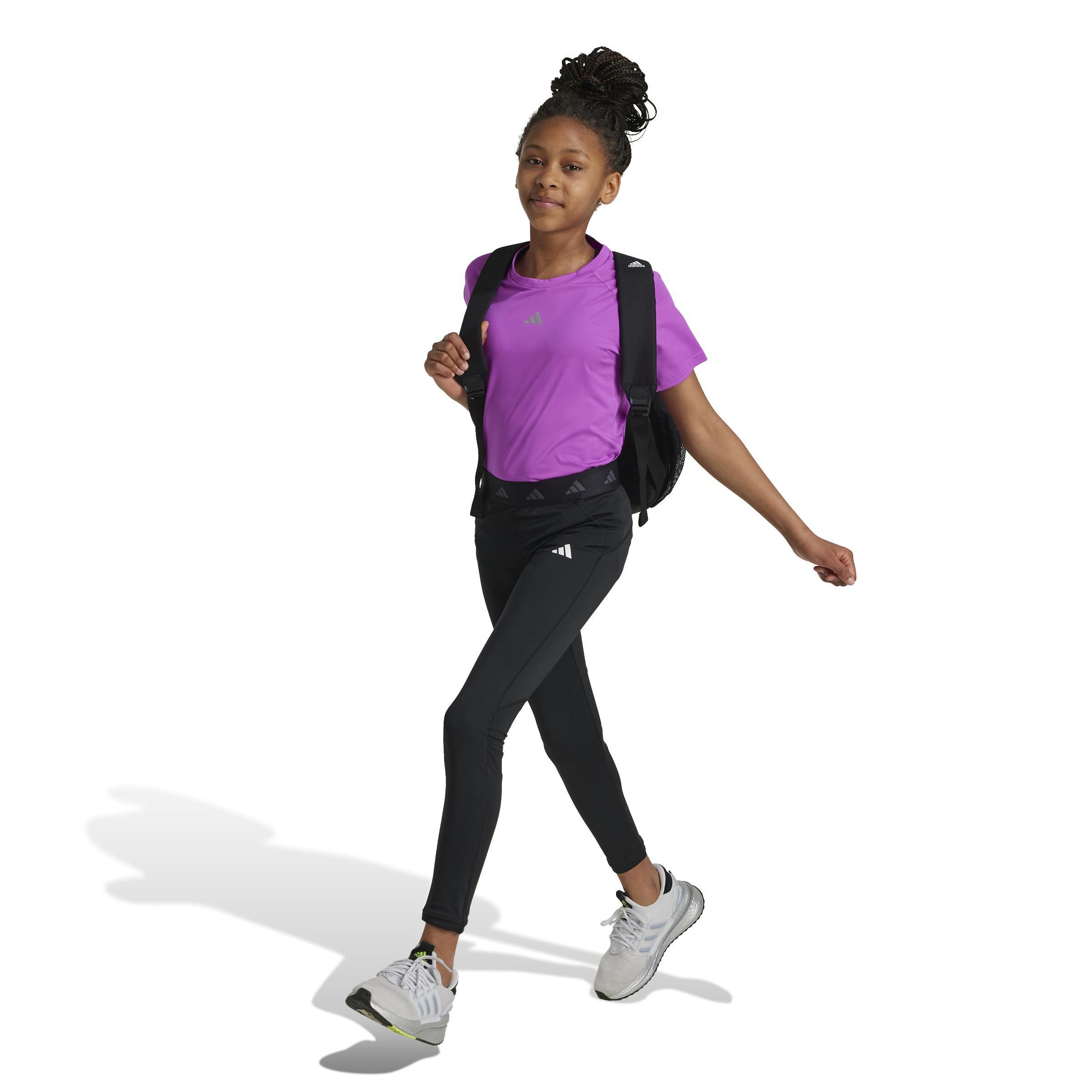 Unisex Kids TECHFIT Tights, Black, , large image number 8