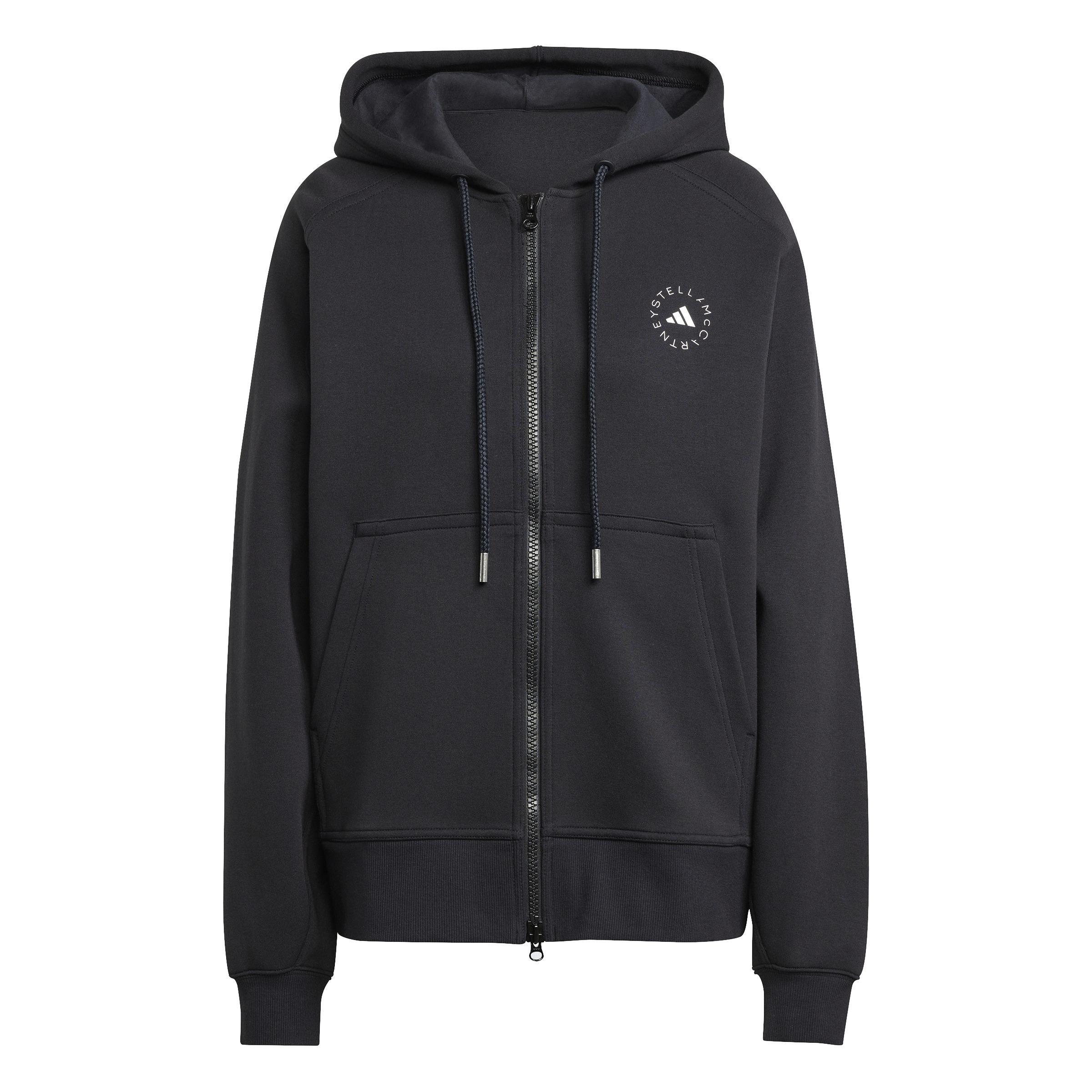 adidas by Stella McCartney Full-Zip Hoodie, Black, A701_ONE, large image number 0