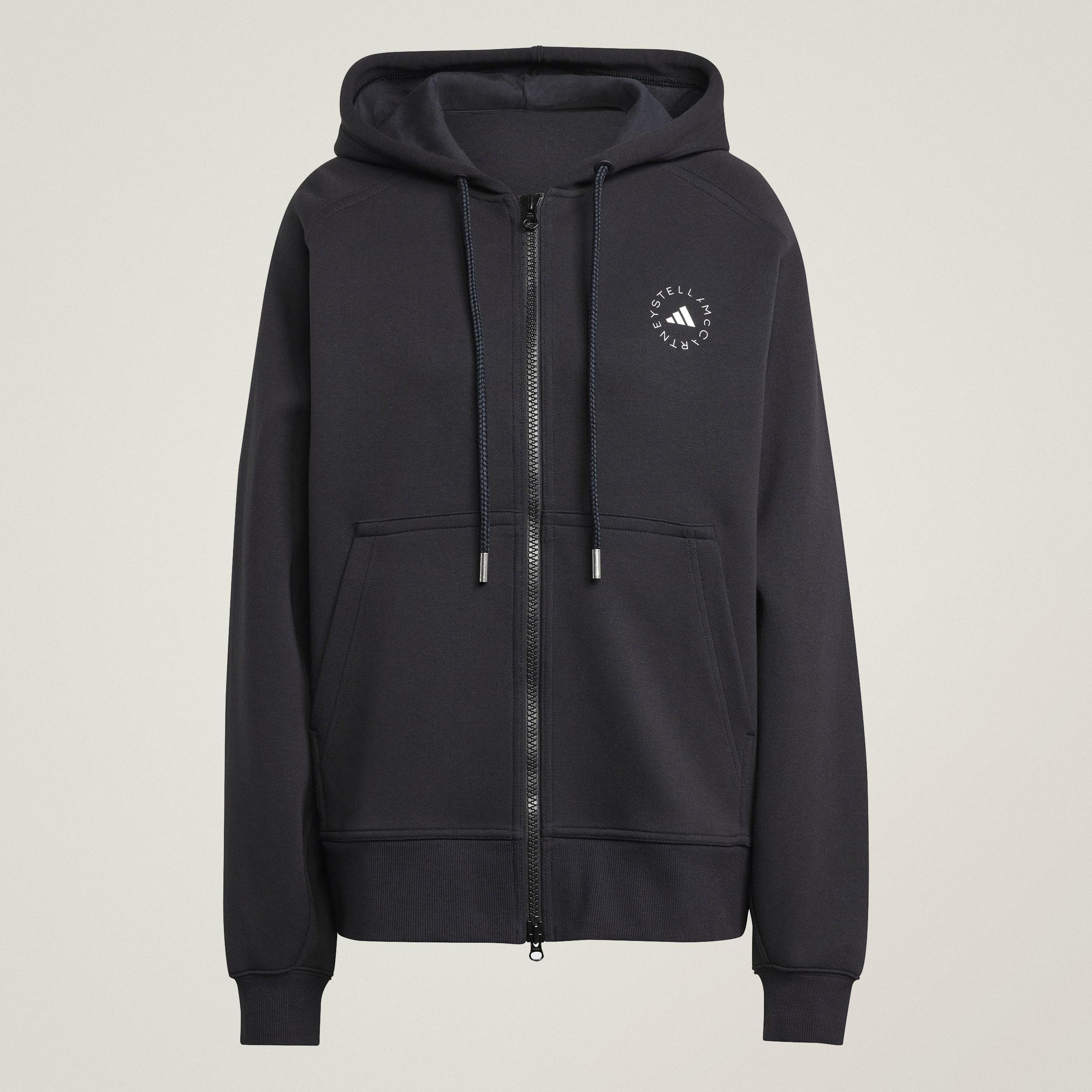 adidas by Stella McCartney Full-Zip Hoodie, Black, A701_ONE, medium