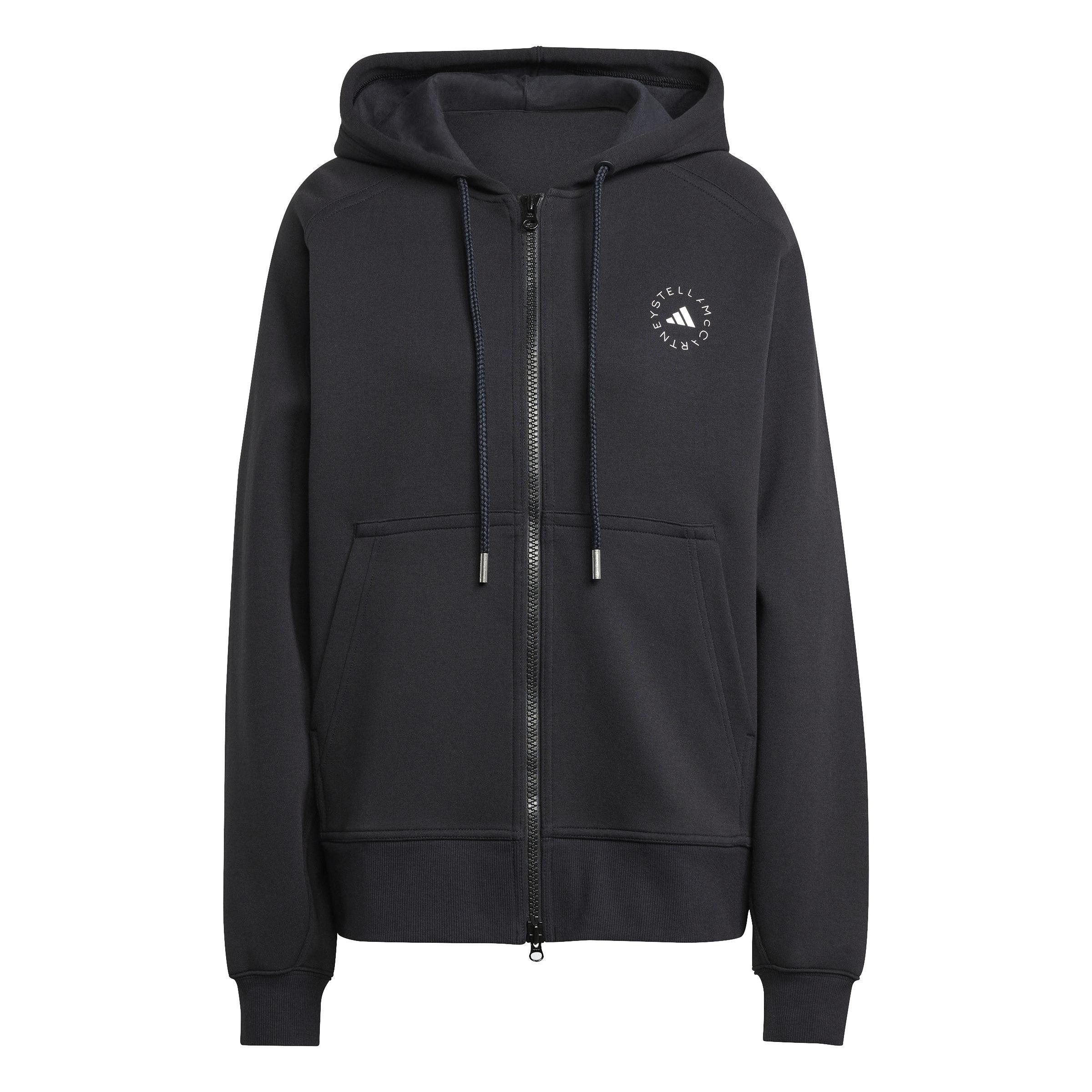 adidas by Stella McCartney Full-Zip Hoodie, Black, A701_ONE, large image number 1