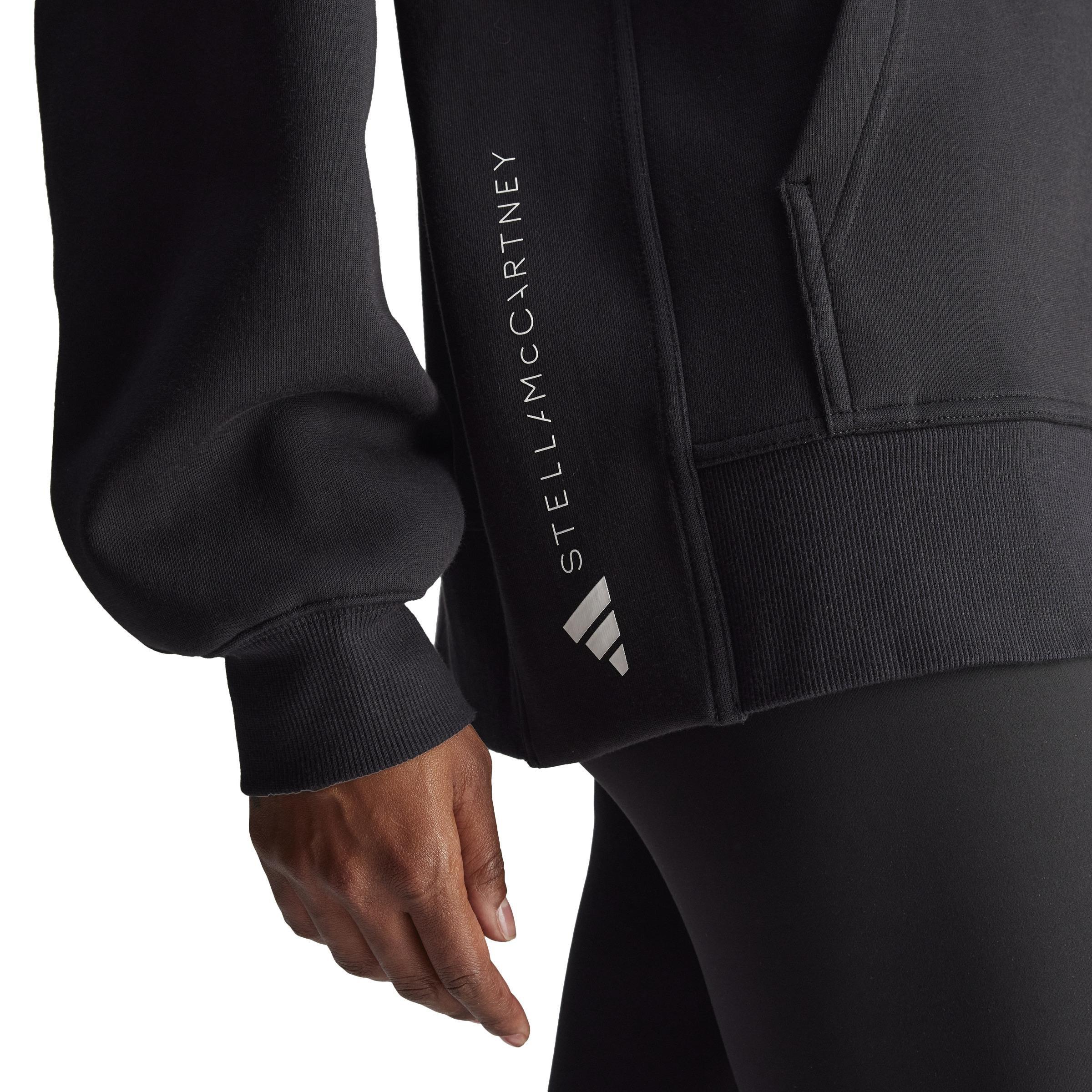 adidas by Stella McCartney Full-Zip Hoodie, Black, , large image number 4