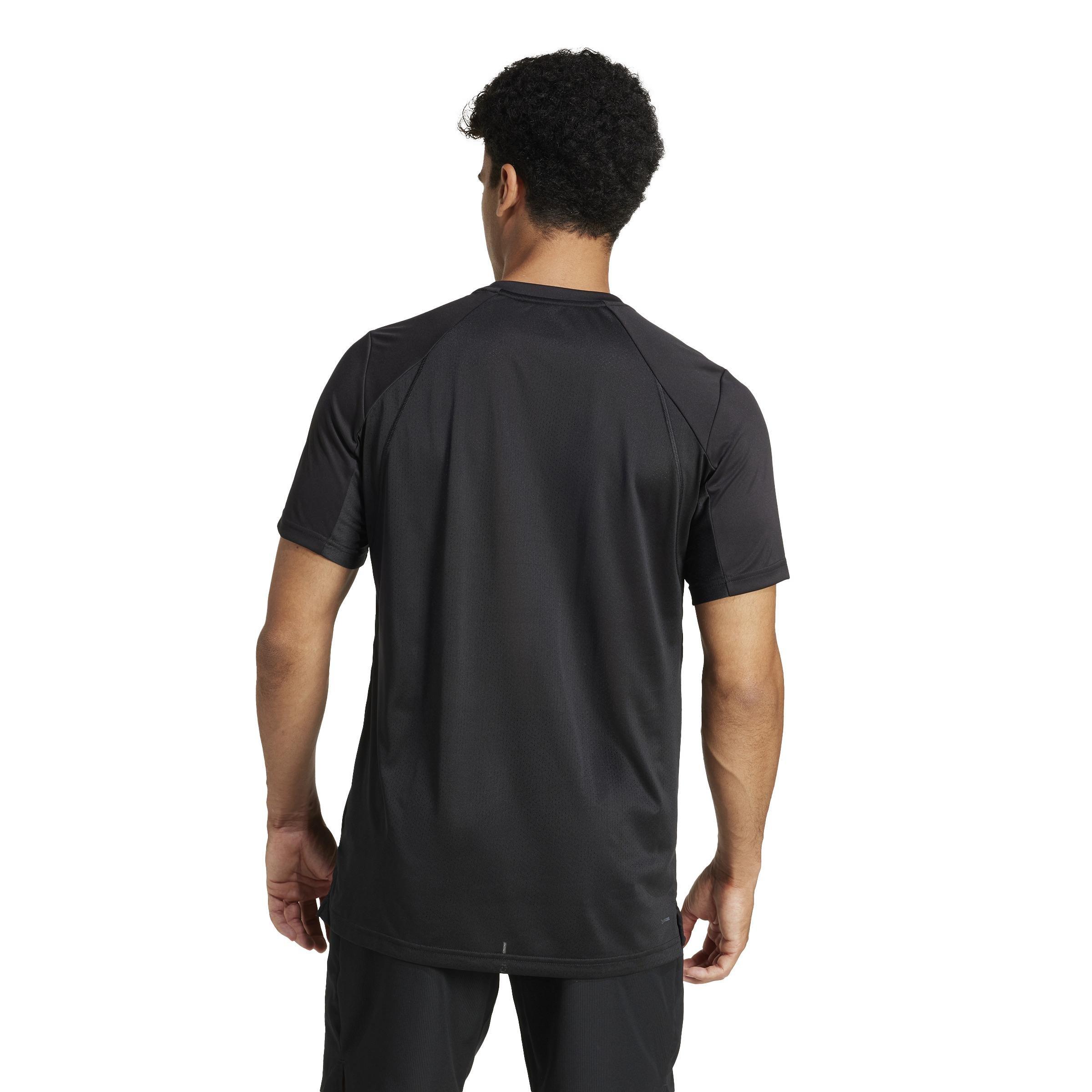 Club Tennis Climacool T-Shirt, Black, A701_ONE, large image number 3