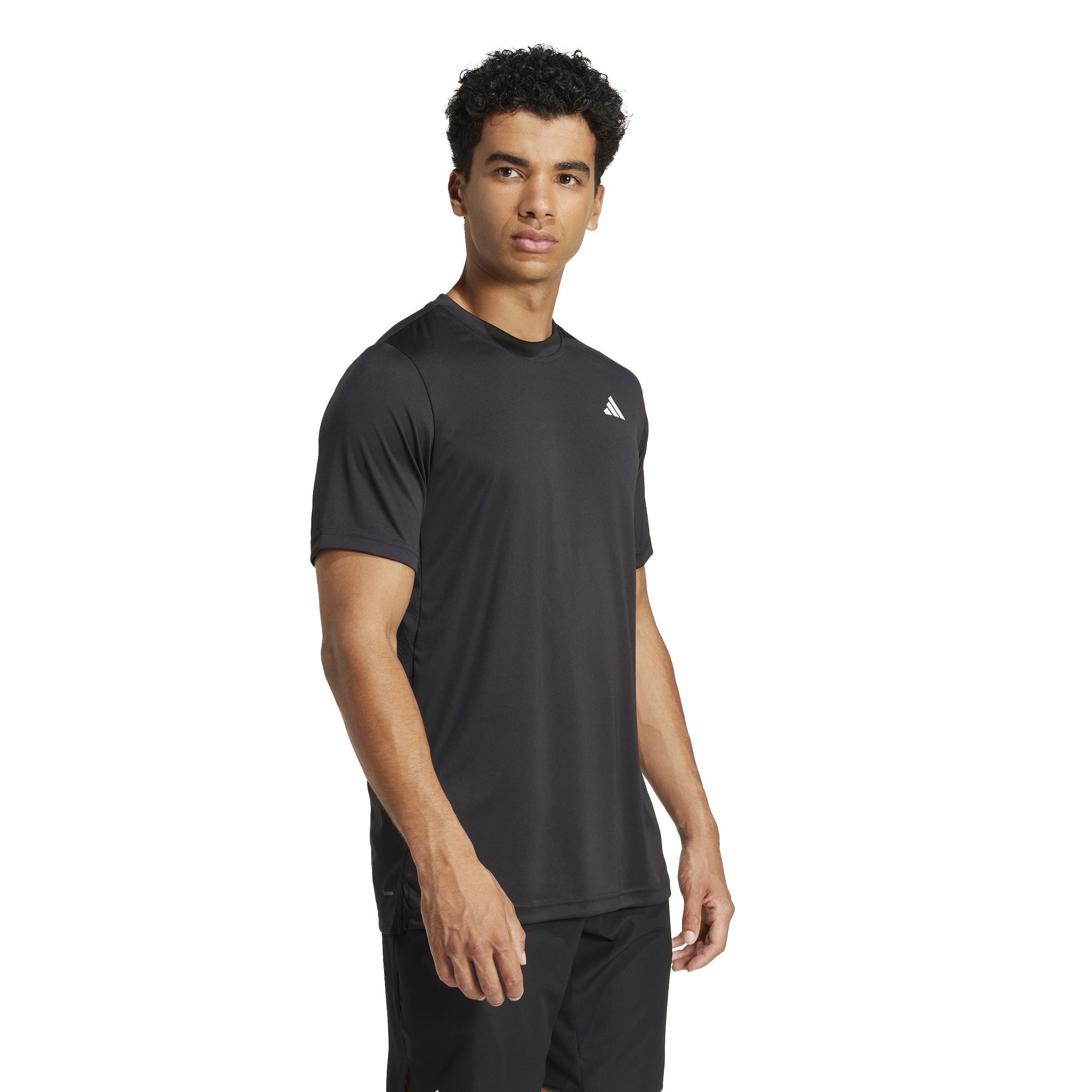 Club Tennis Climacool T-Shirt, Black, A701_ONE, large image number 9