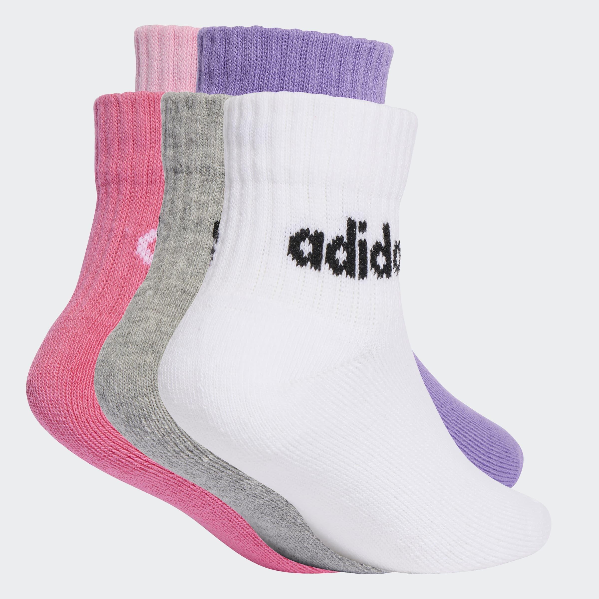 Kids Unisex Linear Ankle Socks 5 Pairs, Multicolour, A701_ONE, medium