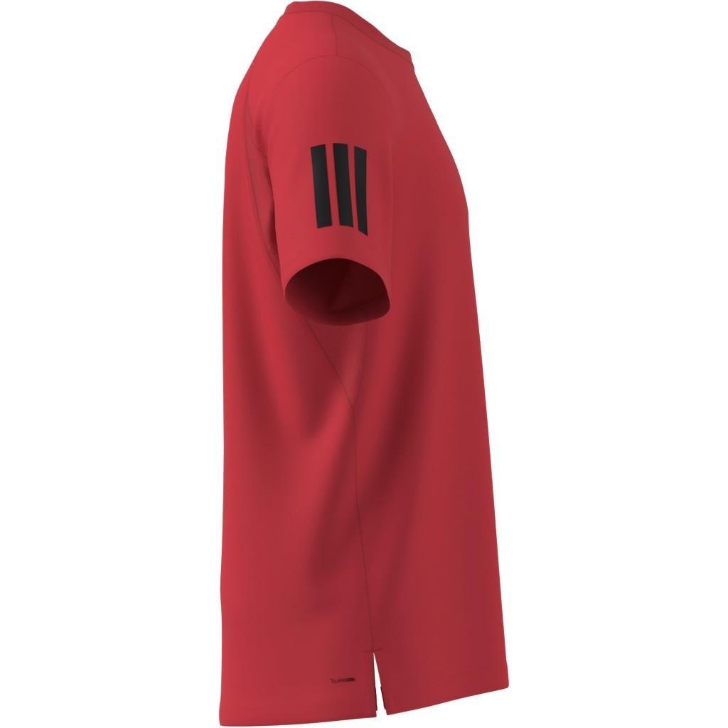 Club Tennis Climacool 3-Stripes T-Shirt, Red, A701_ONE, large image number 14