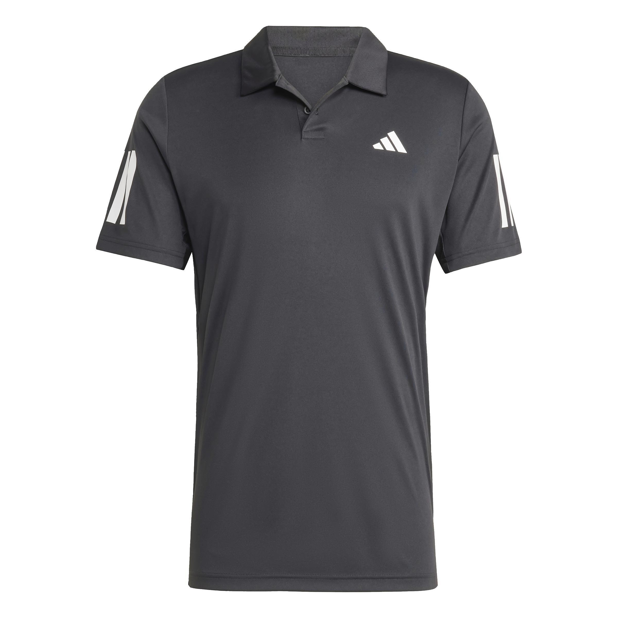 Club Tennis 3-Stripes Polo Shirt, Black, A701_ONE, large image number 0