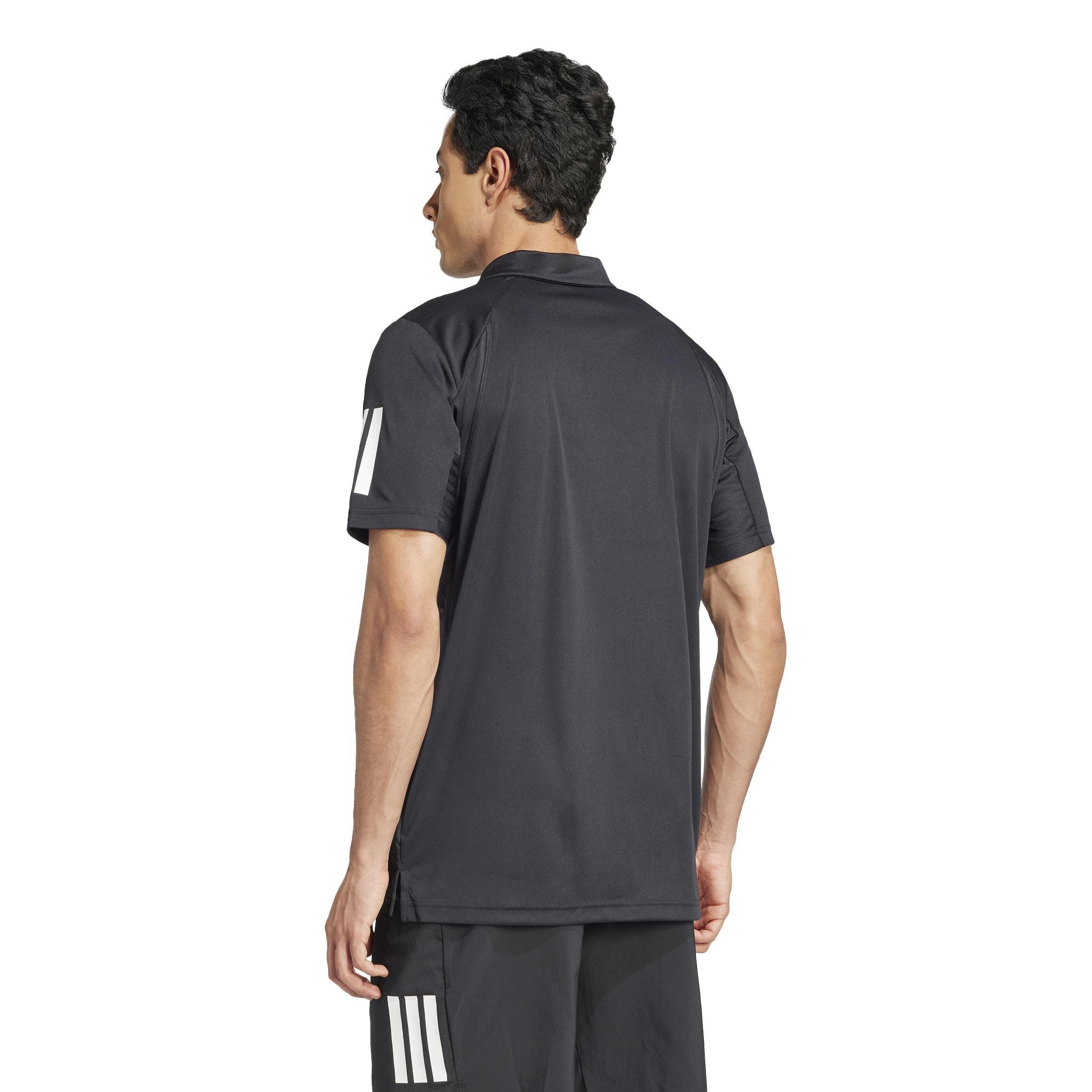 Club Tennis 3-Stripes Polo Shirt, Black, A701_ONE, large image number 1