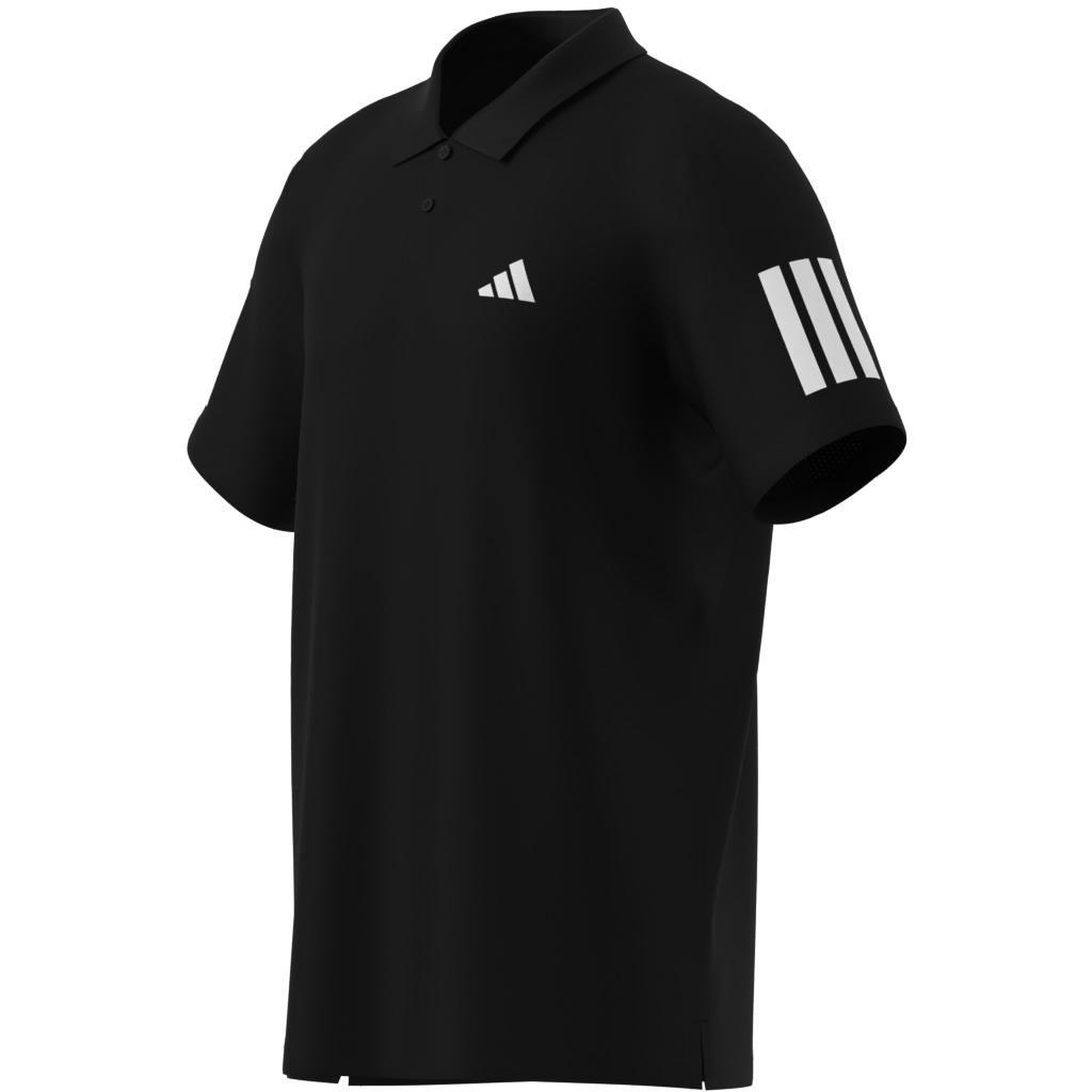 Club Tennis 3-Stripes Polo Shirt, Black, , large image number 10