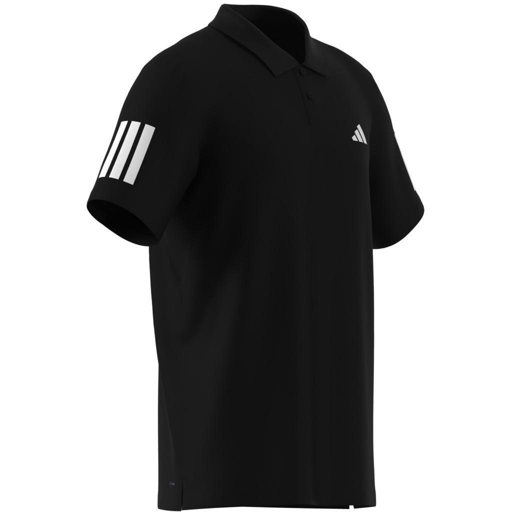 Club Tennis 3-Stripes Polo Shirt, Black, A701_ONE, large image number 12