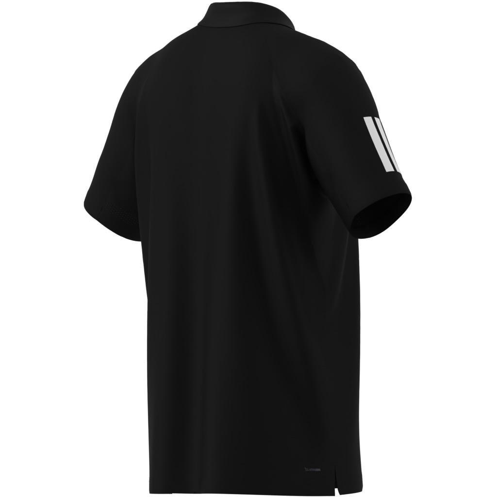 Club Tennis 3-Stripes Polo Shirt, Black, A701_ONE, large image number 13