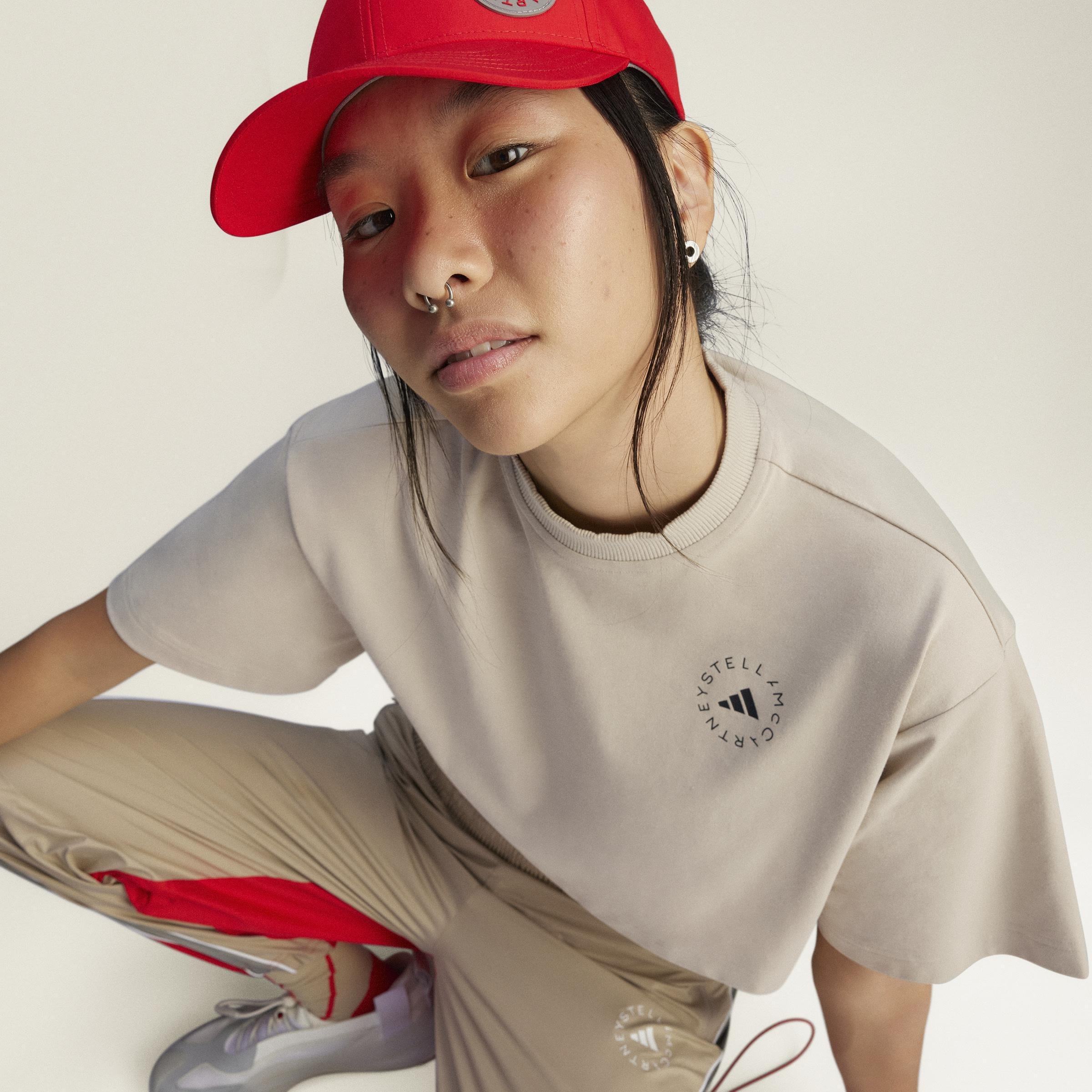 adidas by Stella McCartney Crop T-shirt, Beige, , large image number 14