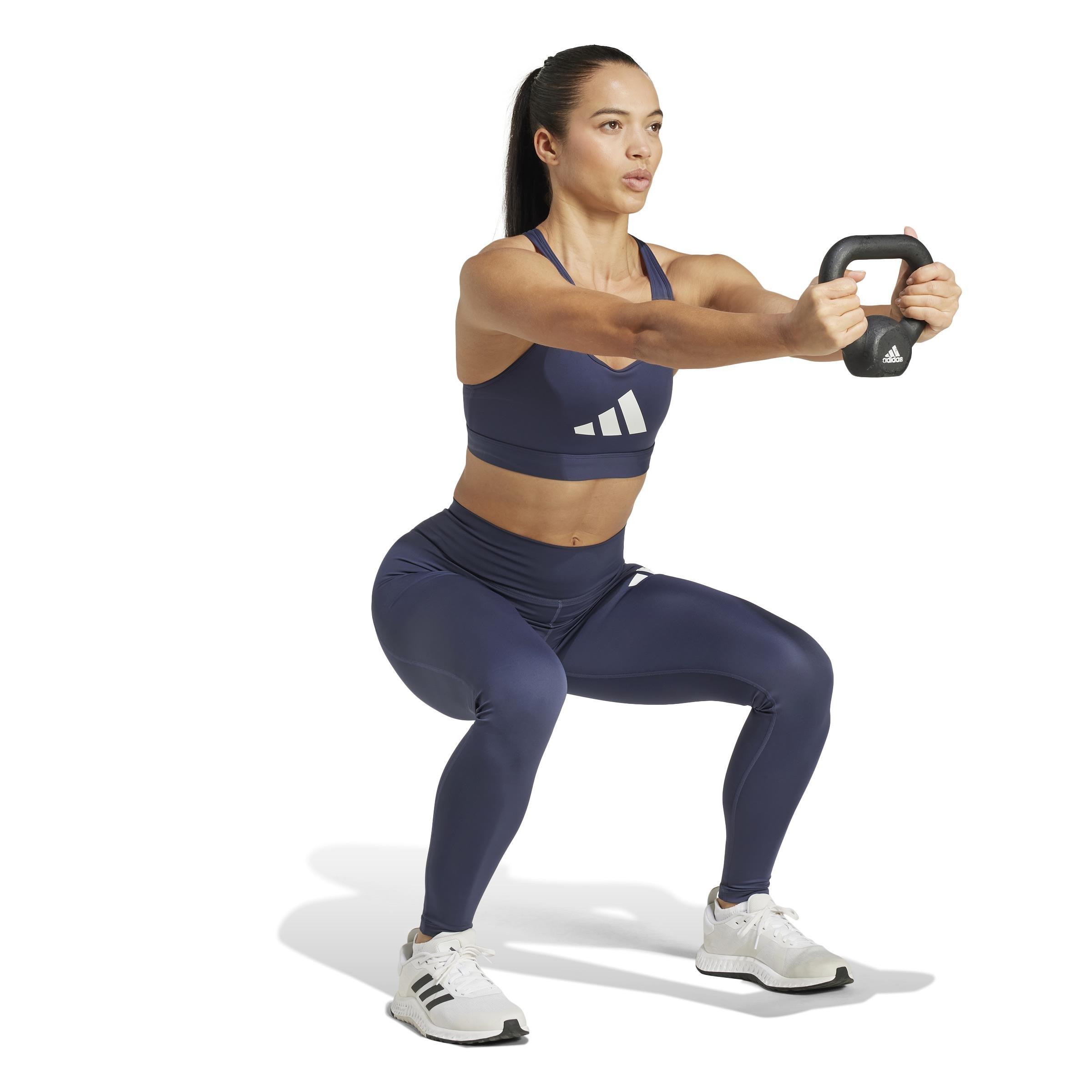 Train Essentials Big Logo Full-Length Leggings, Blue, , large image number 7
