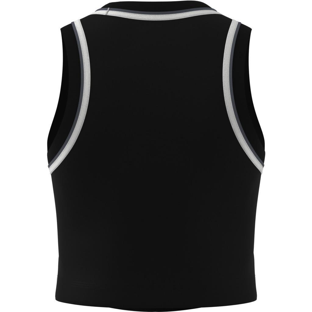 Essentials Color-Pop Cotton Crop Tank Top, Black, A701_ONE, large image number 10