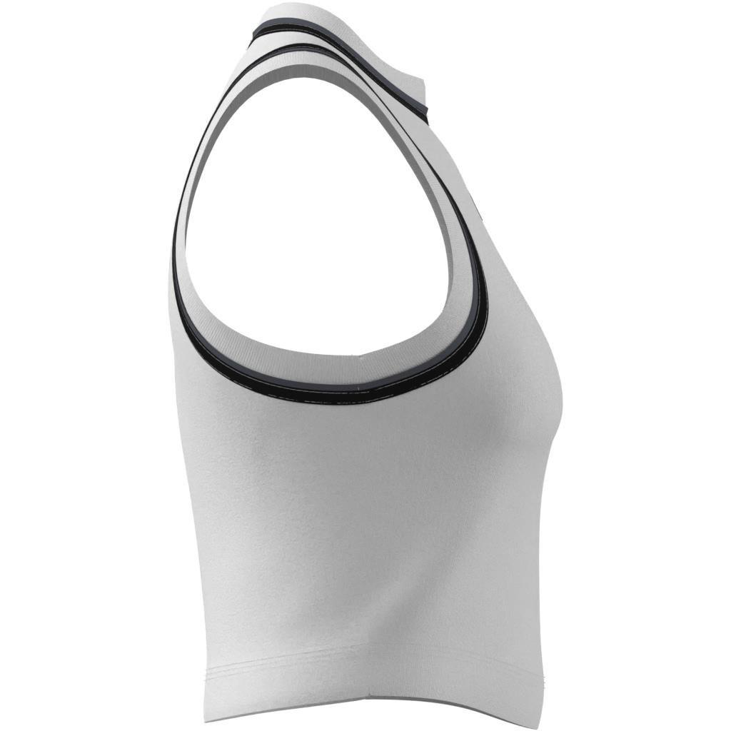 Essentials Color-Pop Cotton Crop Tank Top, White, , large image number 5