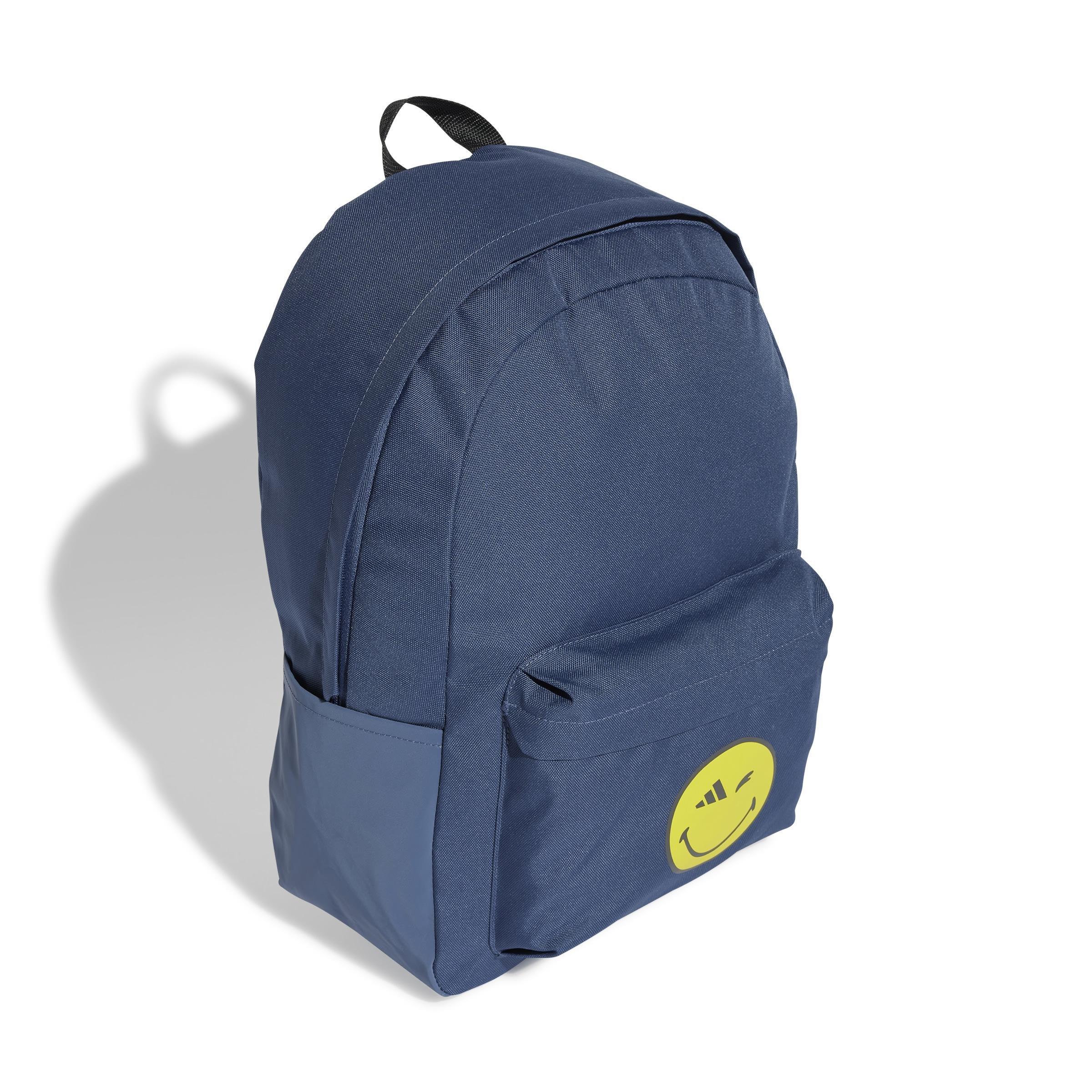 Unisex Smiley World Backpack, Blue, A701_ONE, large image number 0