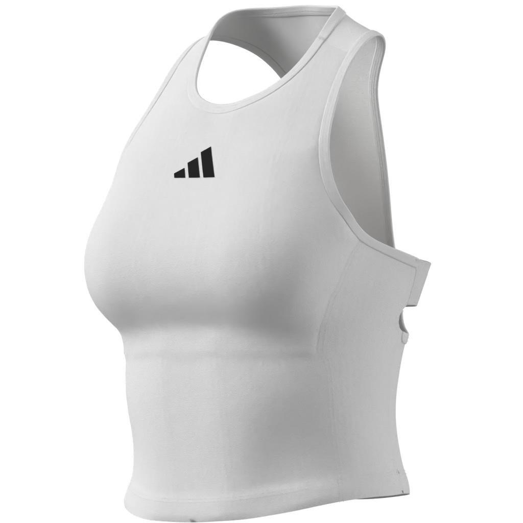 Power 3-Stripes Racerback Bra Tank Top, White, , large image number 9