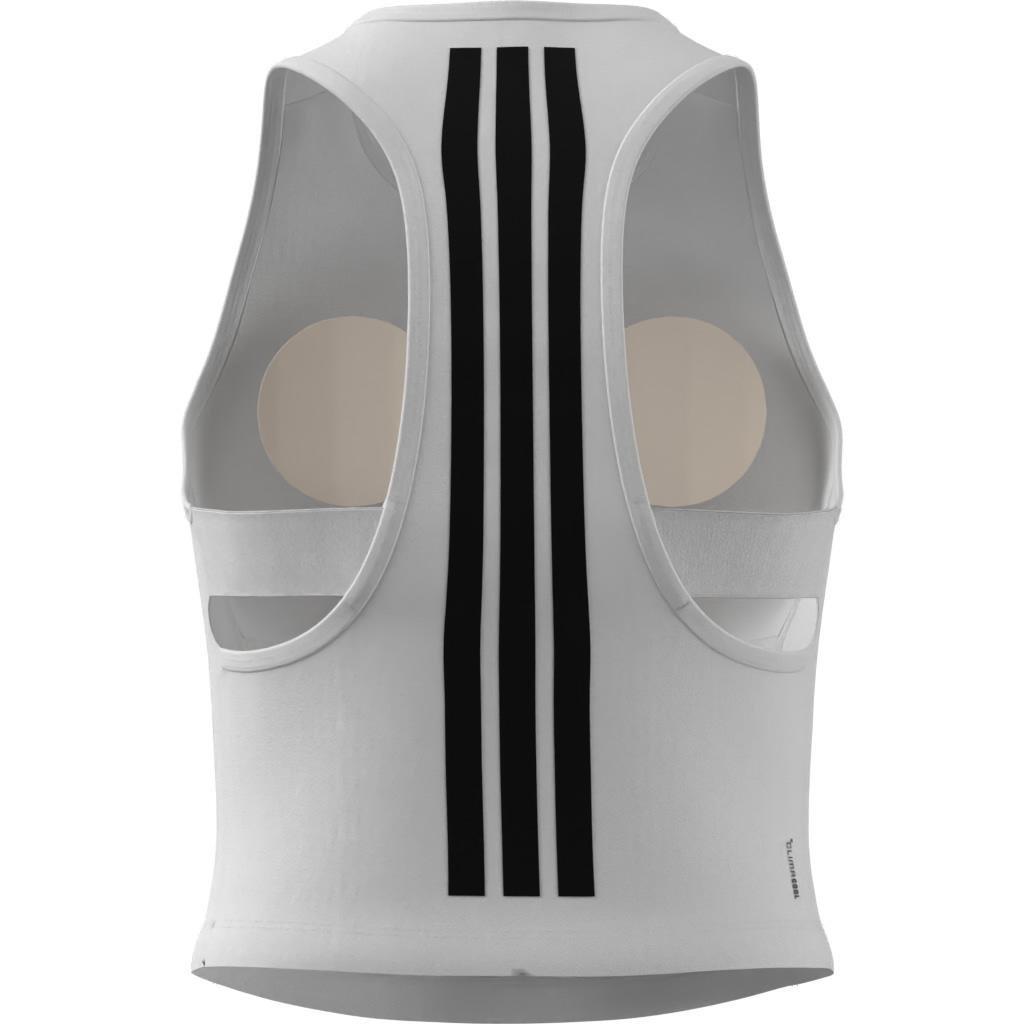 Power 3-Stripes Racerback Bra Tank Top, White, , large image number 14