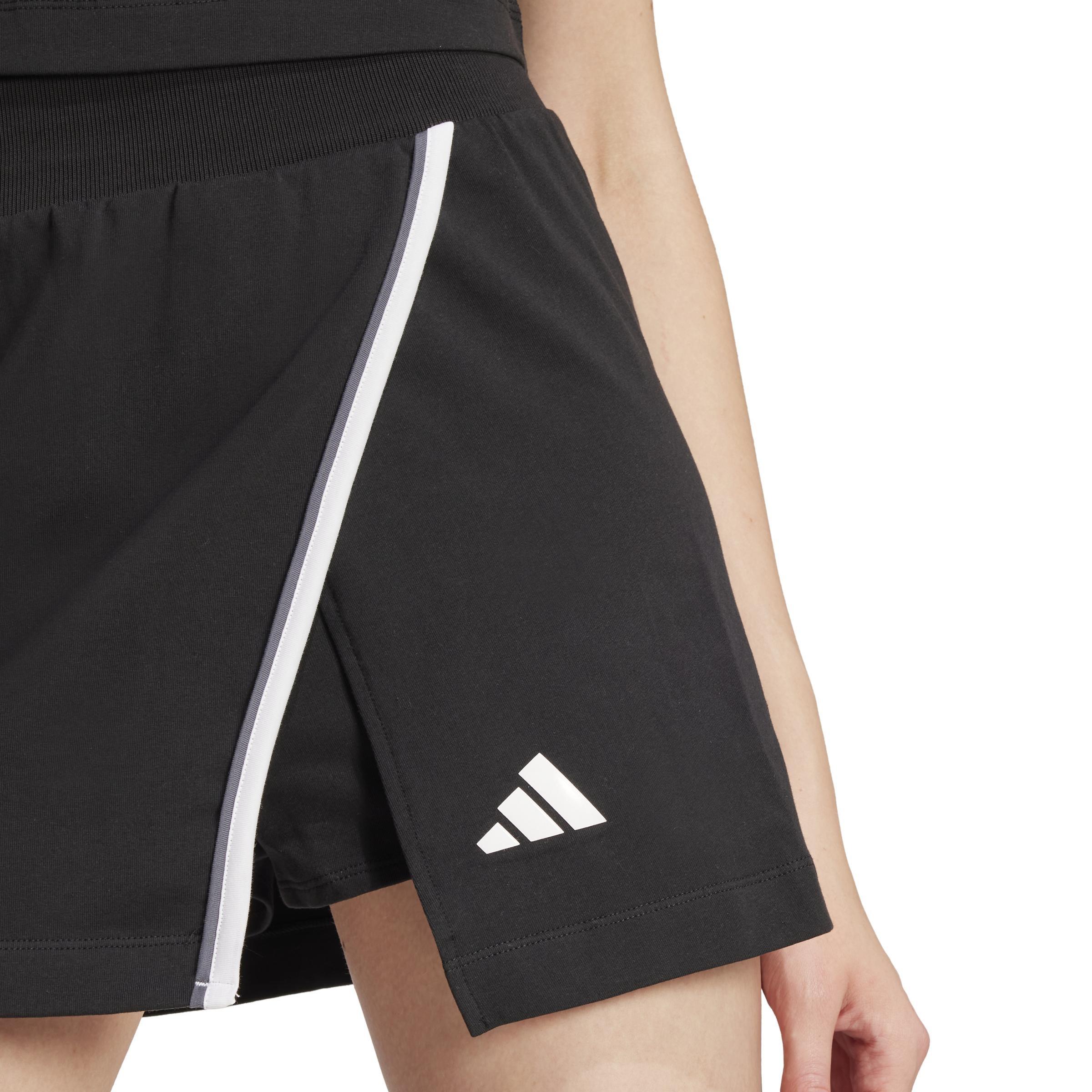 Essentials Color-Pop Cotton Skort, Black, A701_ONE, large image number 4