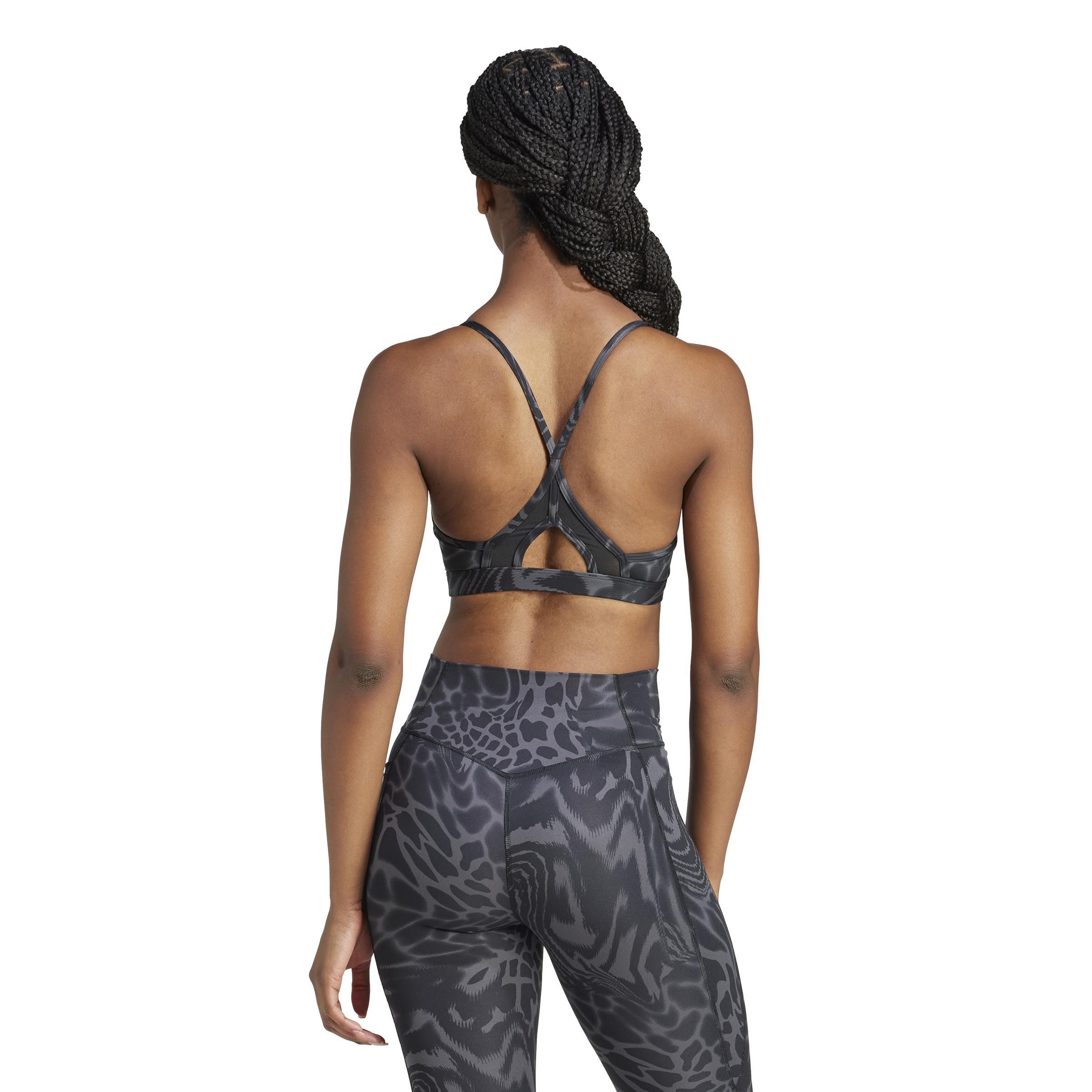 Aeroreact Training Light Support 3-Stripes Bra, Black, A701_ONE, large image number 1