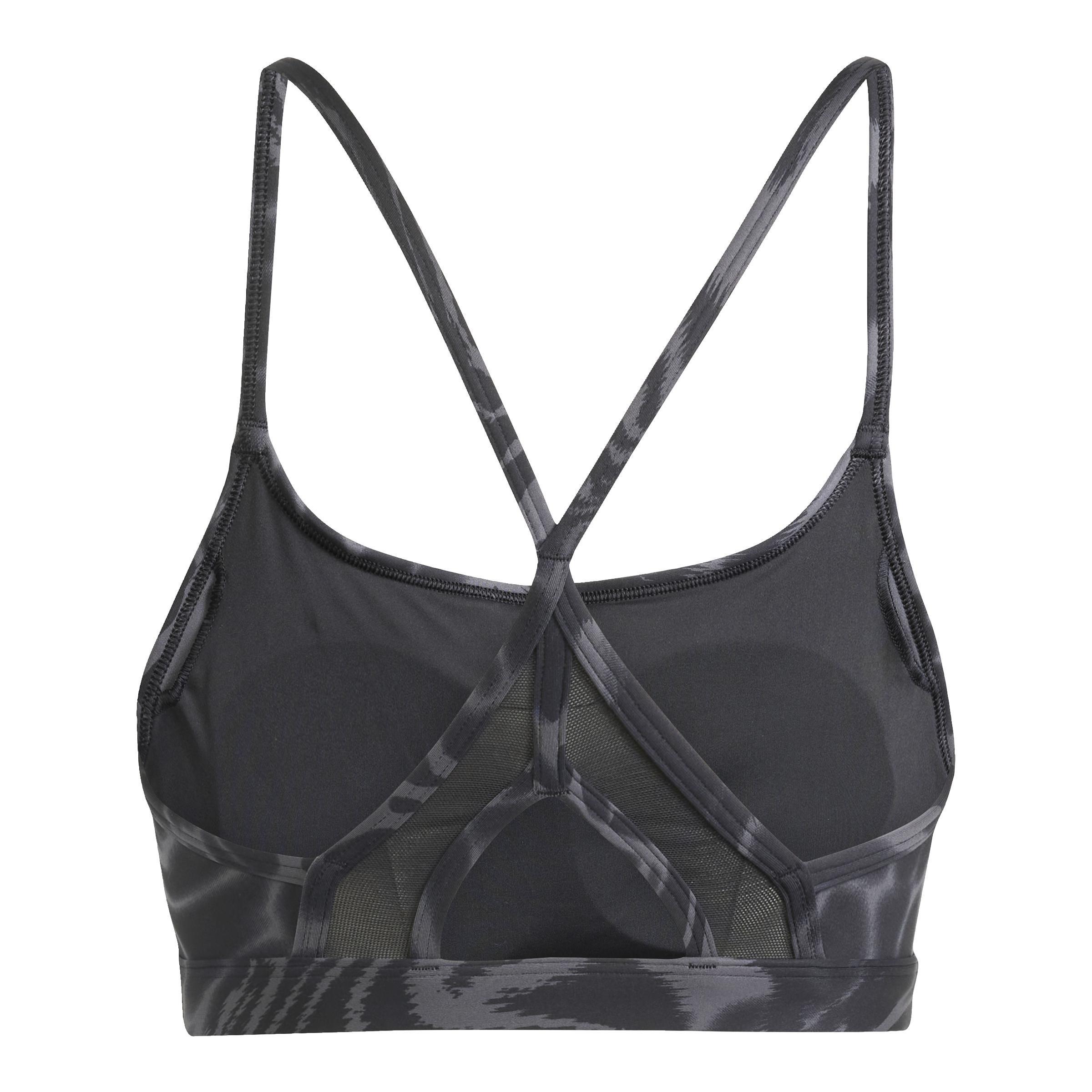 Aeroreact Training Light Support 3-Stripes Bra, Black, A701_ONE, large image number 2